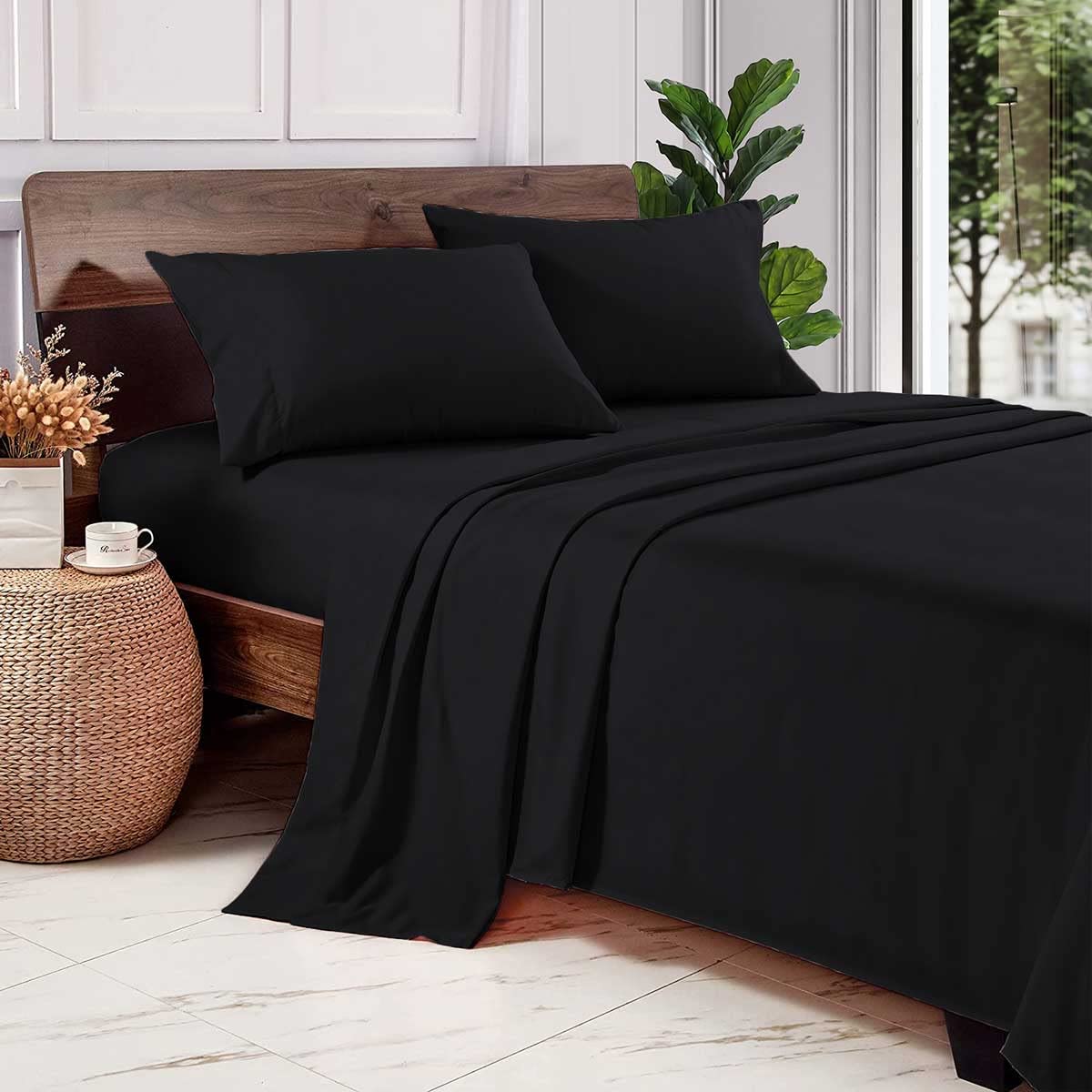 500 Thread Count 100% Egyptian Cotton 4-Piece Sheet Set - RV Short Queen (60