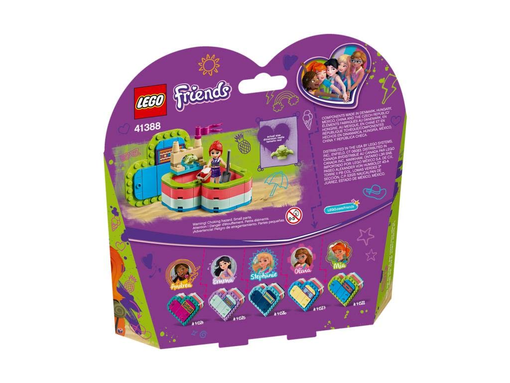 LEGO 41388 Friends Summer Heart Box with MIA - Creative Building Toy for Kids, Perfect for Birthday Gifts & Summer Playtime Activities