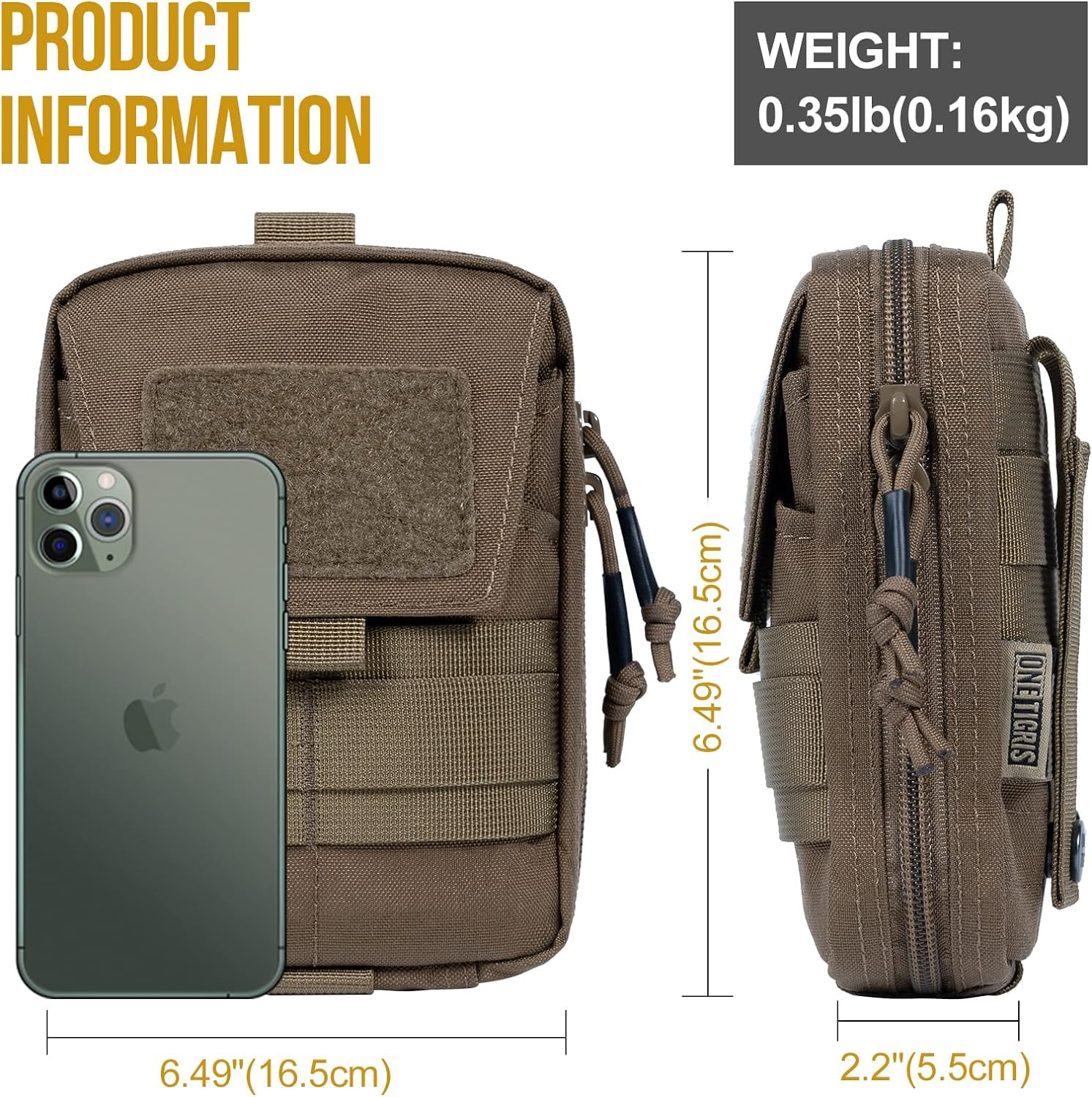 OneTigris Blade MOLLE Multi-Tool Pouch - Tactical Gear Organizer with Multiple Pockets & Tool Slots for Outdoor Camping, Hiking & Survival Gear Storage