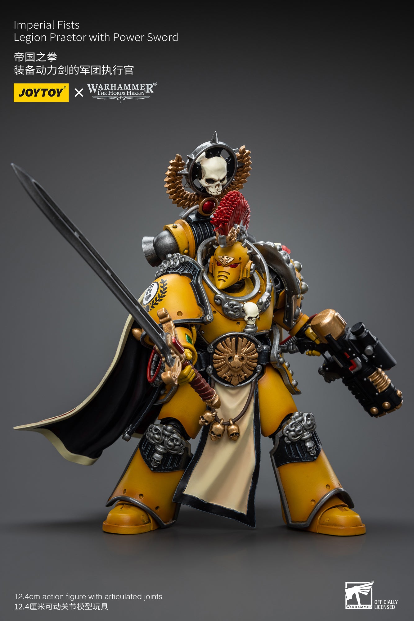 JOYTOY 1/18 Scale Warhammer The Horus Heresy Imperial Fists Legion Praetor Action Figure with Power Sword & Fafnir Rann - Collectible Reissue for Display & Wargaming Scenes