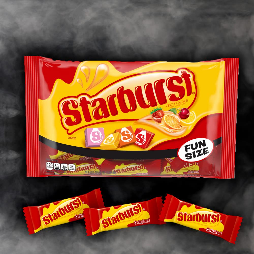 STARBURST Original Fruit Chews Fun Size Candy - 10.58 oz Bag | Halloween Party Favors, Trick or Treat Snacks & Office Treats