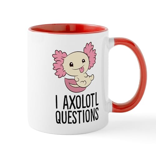 White/Red Inside - Funny Axolotl Lover I Axolotl Questions Mugs