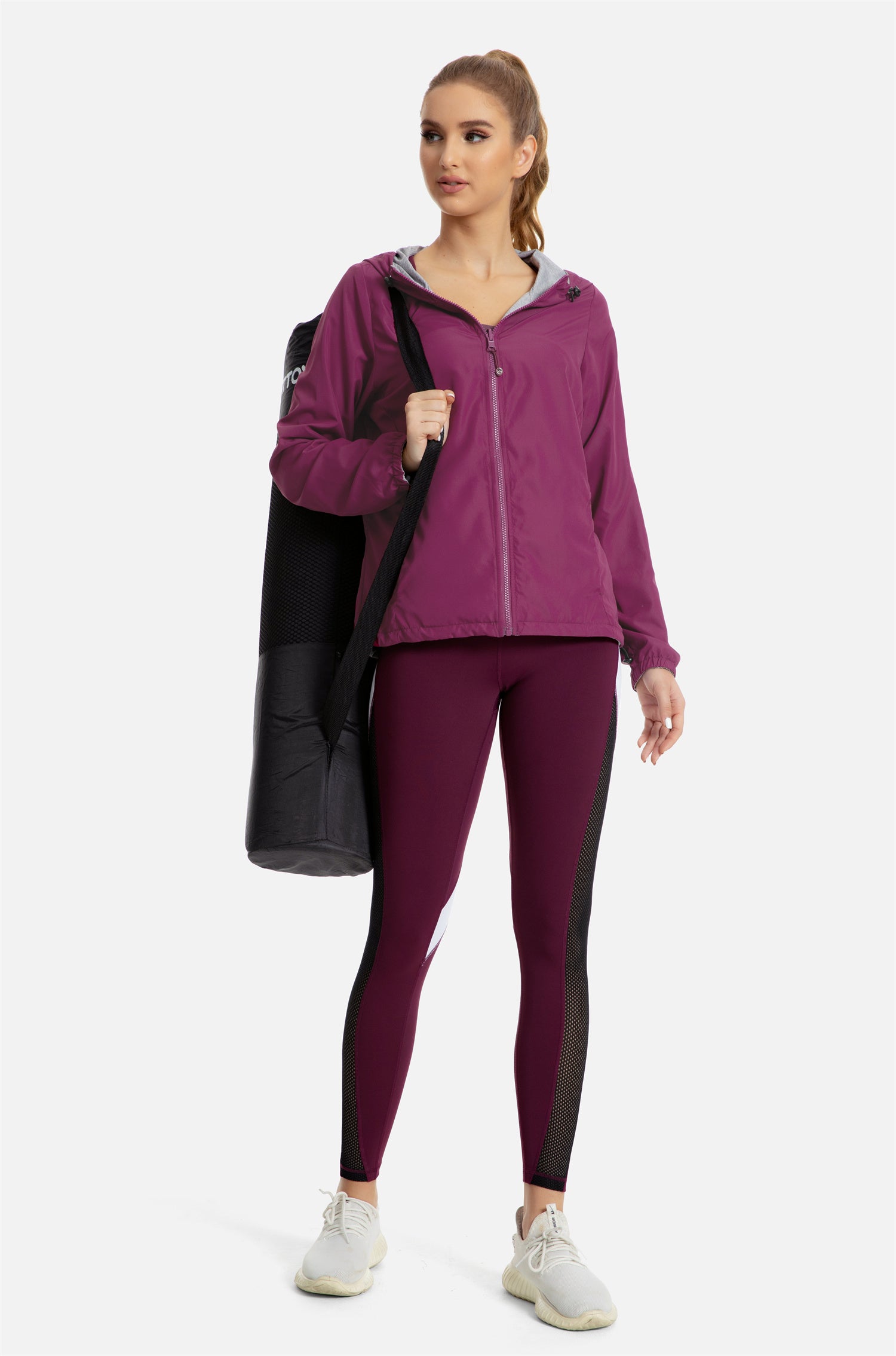 Reversible Hooded Track Jacket for Men & Women - Lightweight Zippered Athletic Jacket for Running, Gym & Outdoor Activities