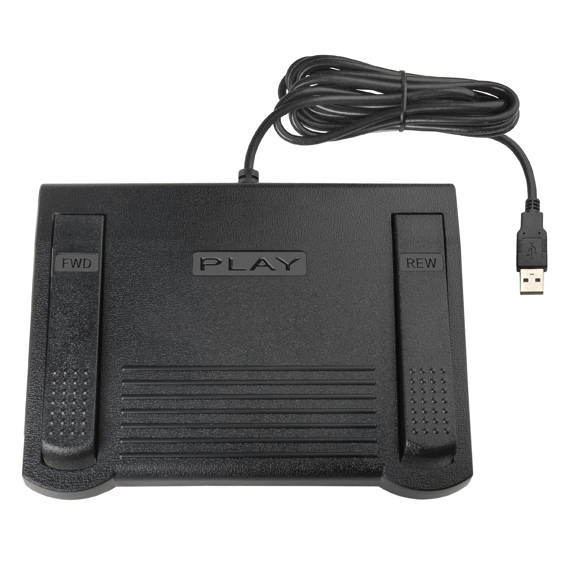 ECS FTR-USB-1 USB Foot Pedal for Transcription - Compatible with The Record Gold & FTR Player - Hands-Free Control for Medical, Legal & Audio Transcription Workflows