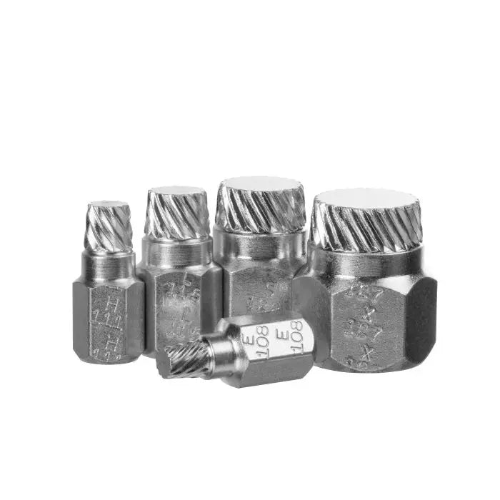 5 Piece Bolt Extractor Kit - Heavy Duty Broken Bolt Remover Set with Storage Case (6 Pack) - Perfect for Automotive Repair, Machinery Maintenance & DIY Projects
