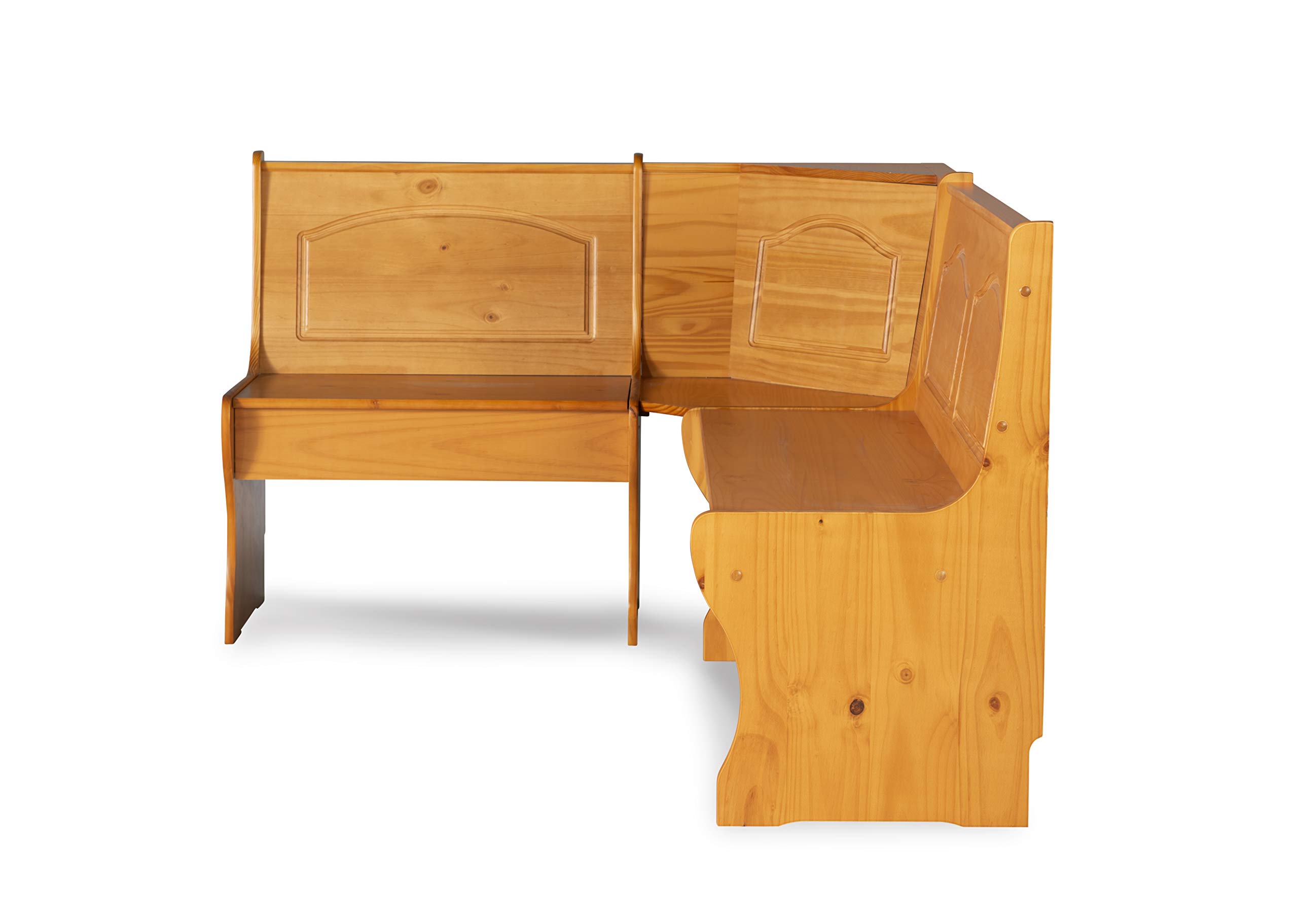Linon Chelsea Kitchen Corner Unit with Cushion Set - Space-Saving Kitchen Island Seating for Small Homes & Apartments