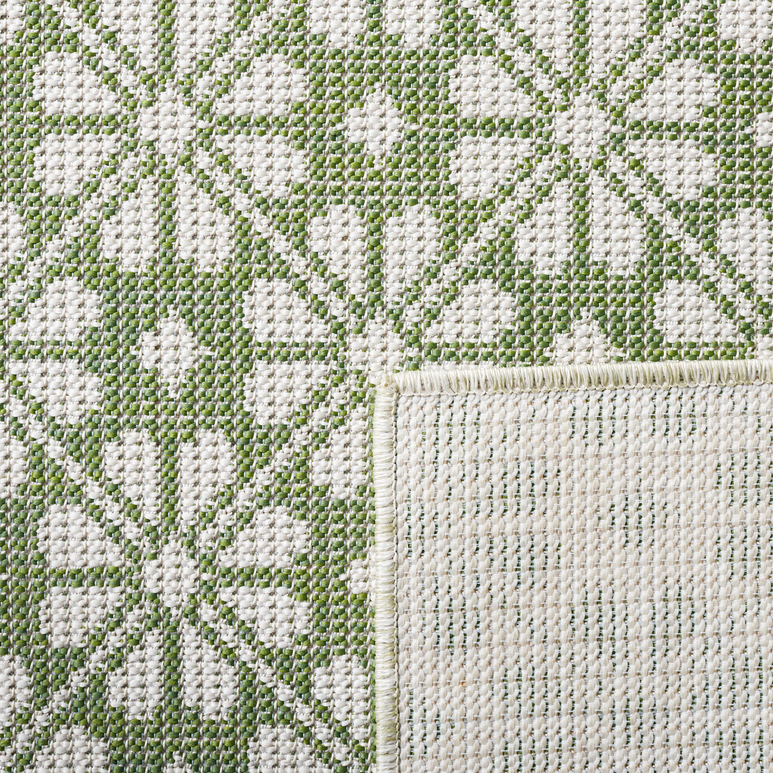 MARTHA STEWART x SAFAVIEH MSR4491Y 9' x 12' Green & Ivory Indoor Outdoor Rug - Waterproof, Washable, Durable for Mudroom, Backyard, Patio, Deck & High Traffic Areas