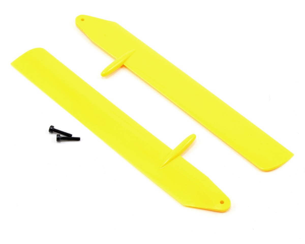 Blade Helis 3715YE Fast Flight Main Rotor Set - High Performance Yellow RC Helicopter Blades (130mm) for 3D Aerobatics & Outdoor Flying