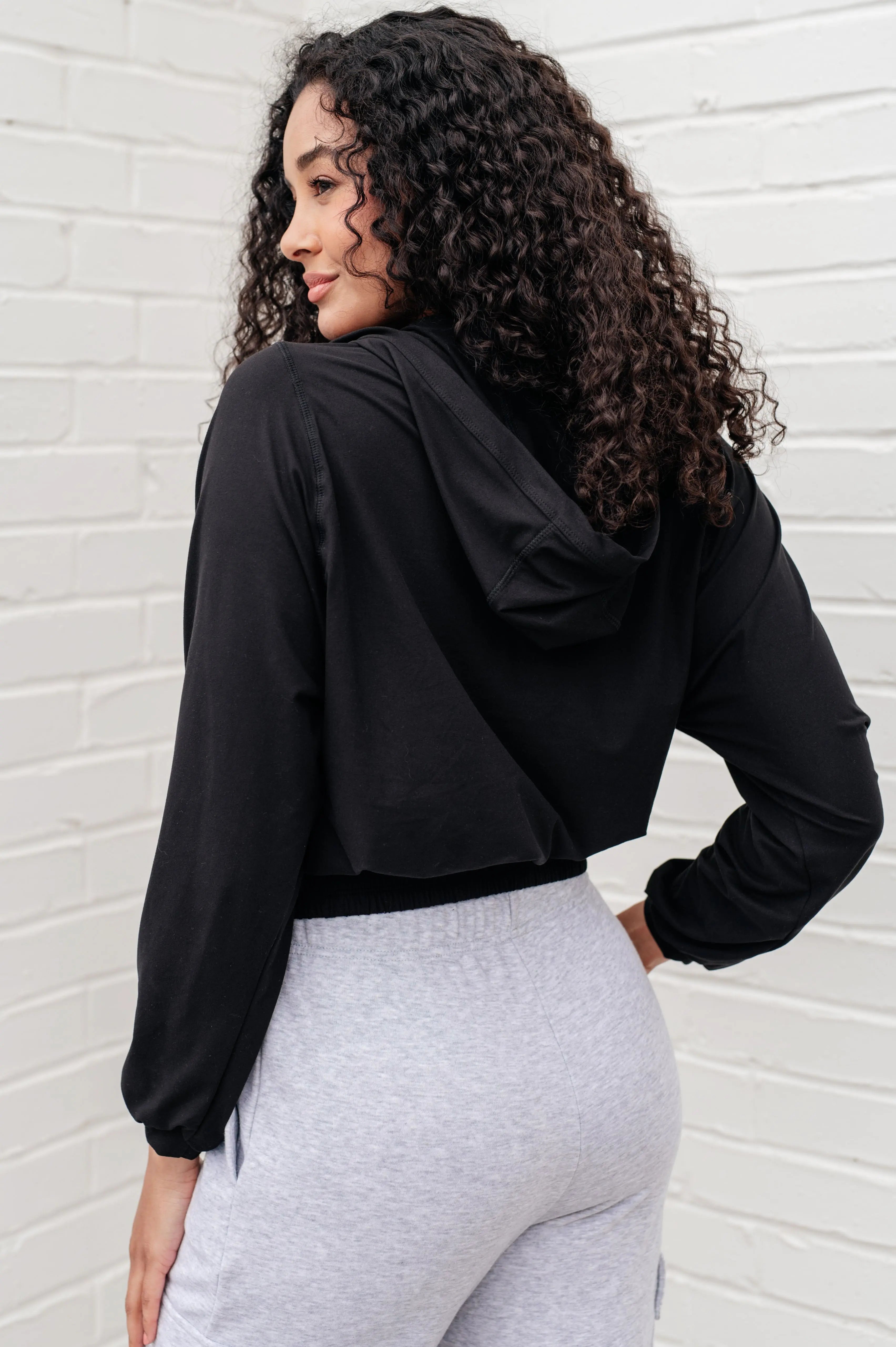 Black Morning Run Half Zip Hoodie - Lightweight & Breathable for Jogging, Gym & Outdoor Activities