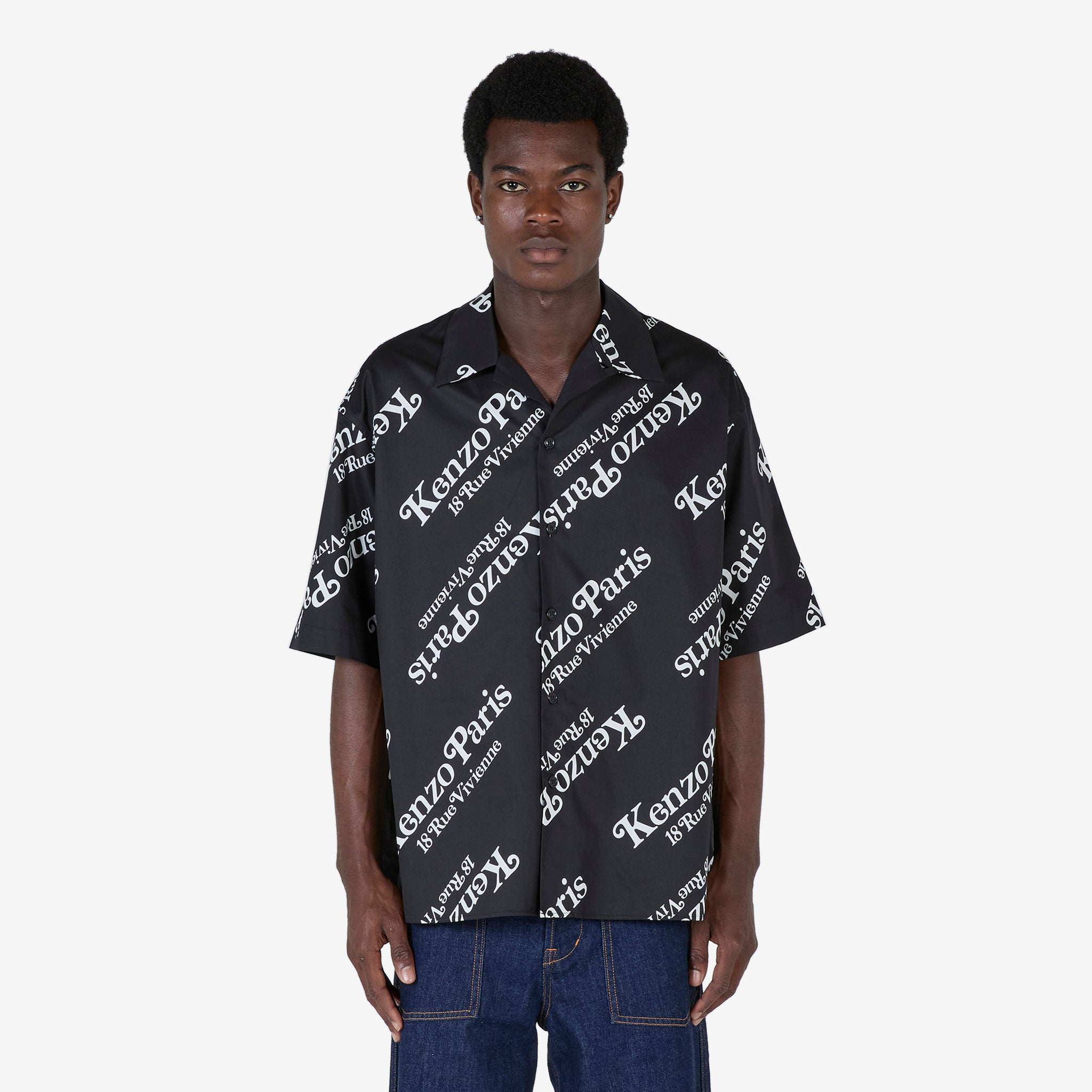 KENZO by Verdy Black Boxy Shirt - Oversized Streetwear Top for Men & Women | Perfect for Casual Outfits, Street Style & Urban Fashion
