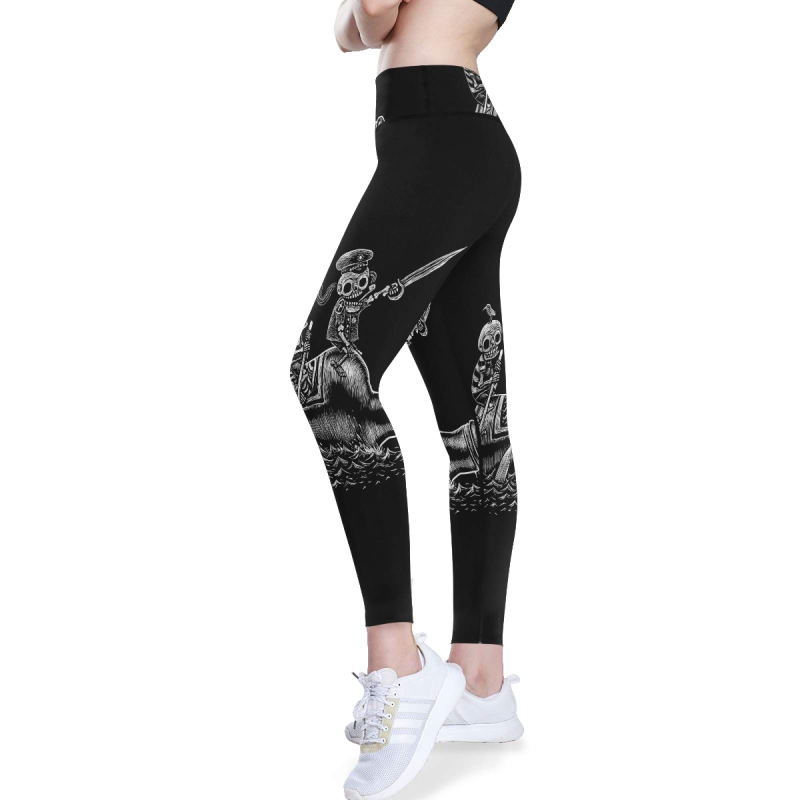 Skeleton Sailor Yoga Pants - High Waist Tummy Control Leggings for Women, Workout & Running