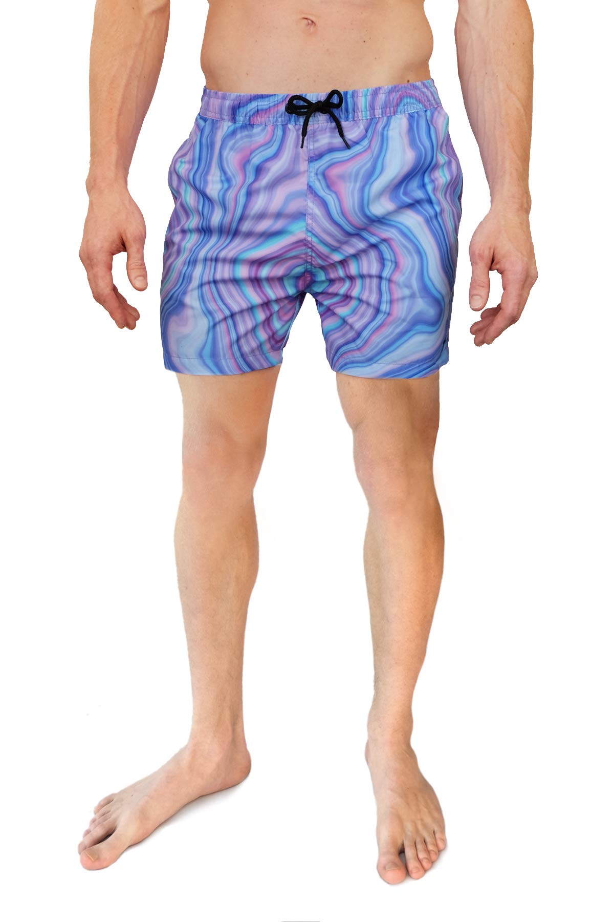 **Men's Retro Swim Trunks - Quick Dry Cabana Bro Swim Shorts for Beach, Pool & Summer Vacation**