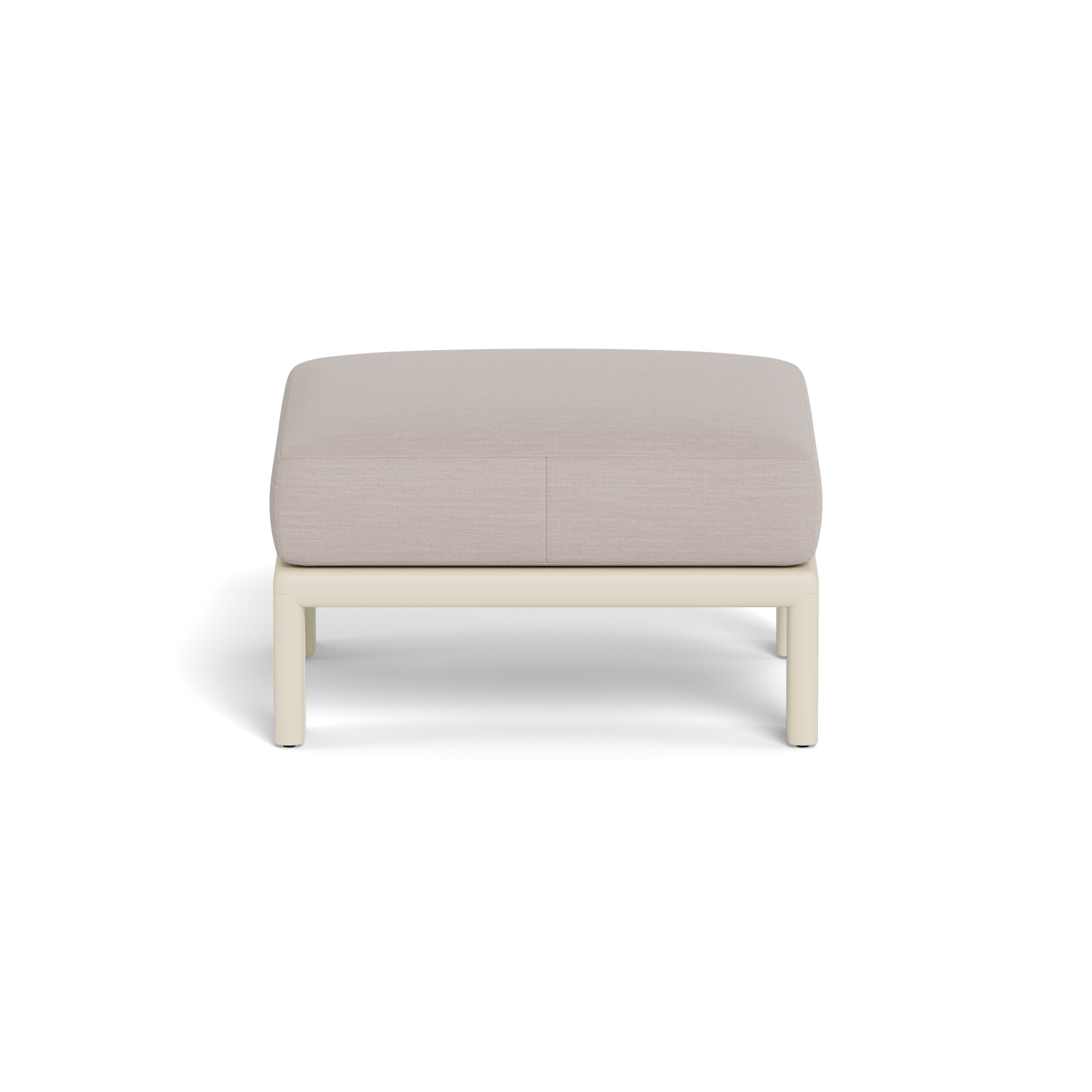 Palm Beach Aluminum Outdoor Ottoman - Lightweight & Weather-Resistant Patio Furniture for Poolside, Garden, and Deck Relaxation