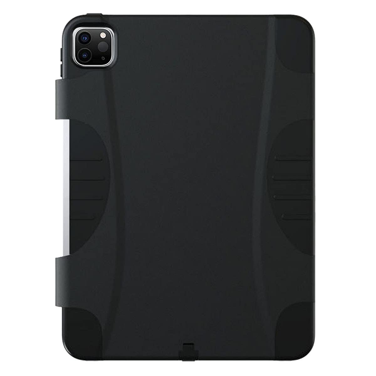 Rome Tech Rugged Case for 11-inch Apple iPad Pro 2020 (A2068 A2230 A2228 A2231) - Heavy Duty Shockproof Protective Cover for 2nd Gen iPad Pro 11 - Black - Perfect for Construction Sites, Outdoor Adventures & Daily Commute Protection