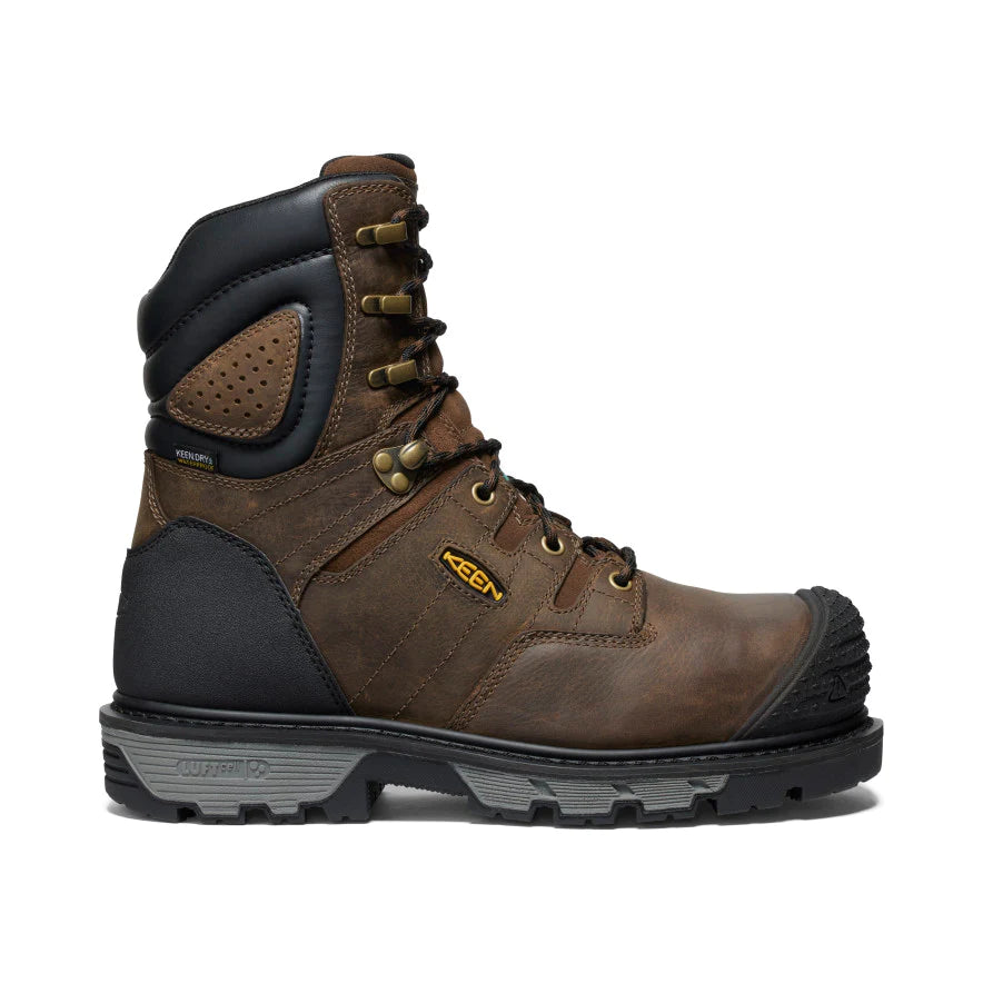KEEN Men's Camden Waterproof Work Boots with Carbon Fiber Toe - CSA Certified Size 8 (Model 1027678) - Ideal for Construction, Outdoor Work & Industrial Safety