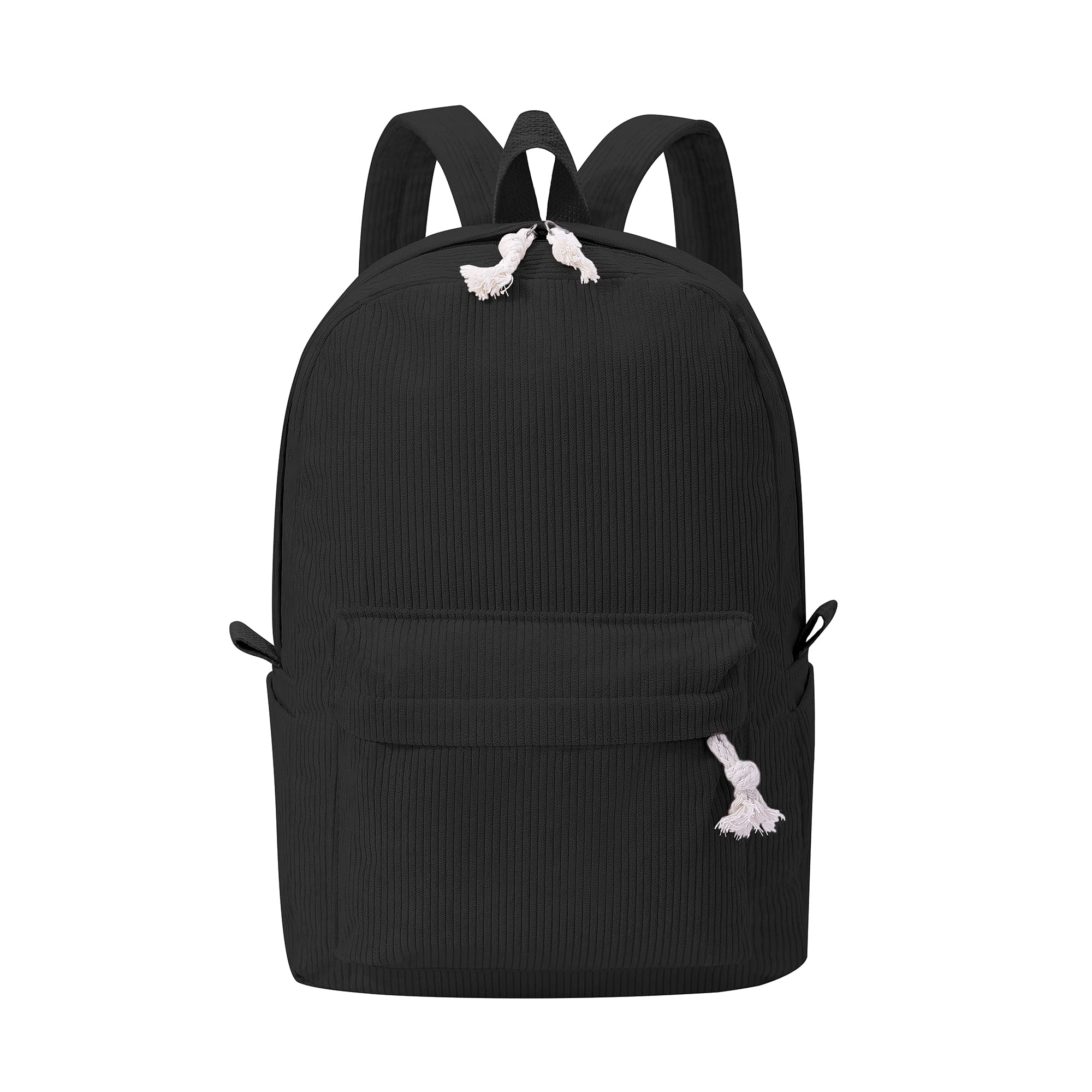Stylish Corduroy Backpack for School - Lightweight Bookbag for Teens, Boys & Girls - Perfect for College, Travel & Everyday Use