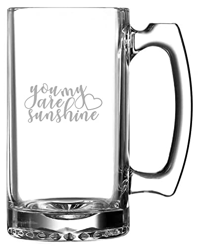 You Are My Sunshine 25oz Beer Mug - Valentine's Day Gift for Couples