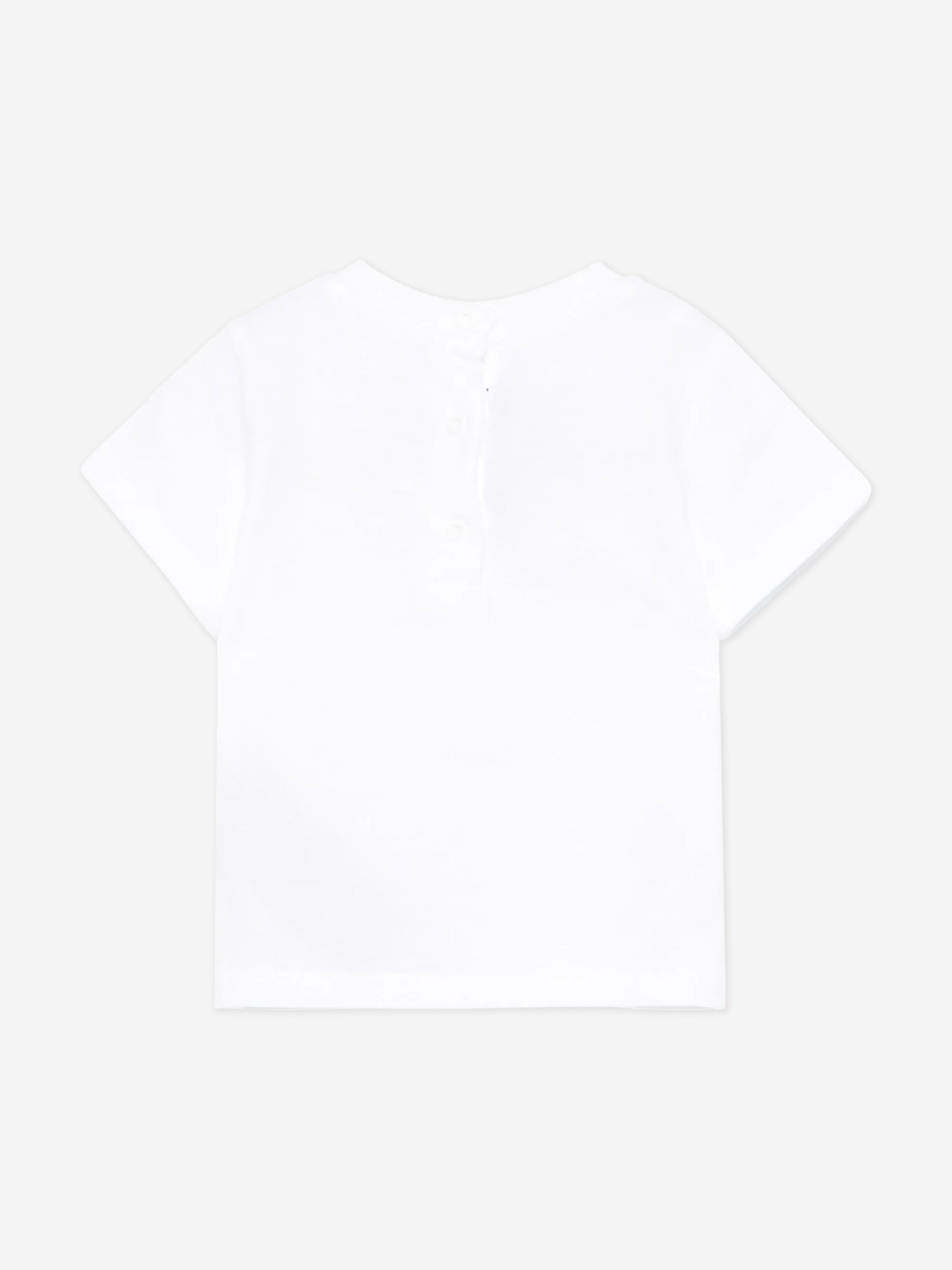 Baby Girls Logo T-Shirt in White - Soft Cotton Short Sleeve Top for Toddlers - Perfect for Playdates, Daycare & Family Photos