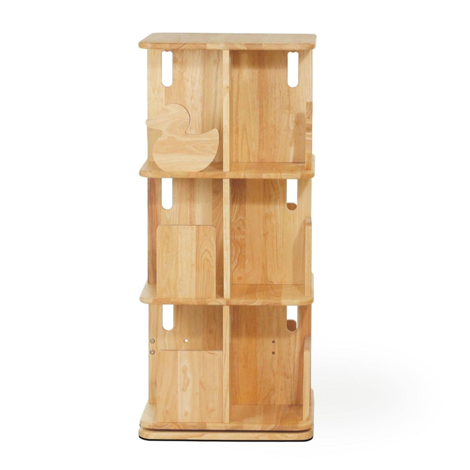 Montessori Rotating Bookcase for Kids - Wooden Bookshelf with 360° Rotation - Perfect for Classroom, Playroom & Nursery Organization