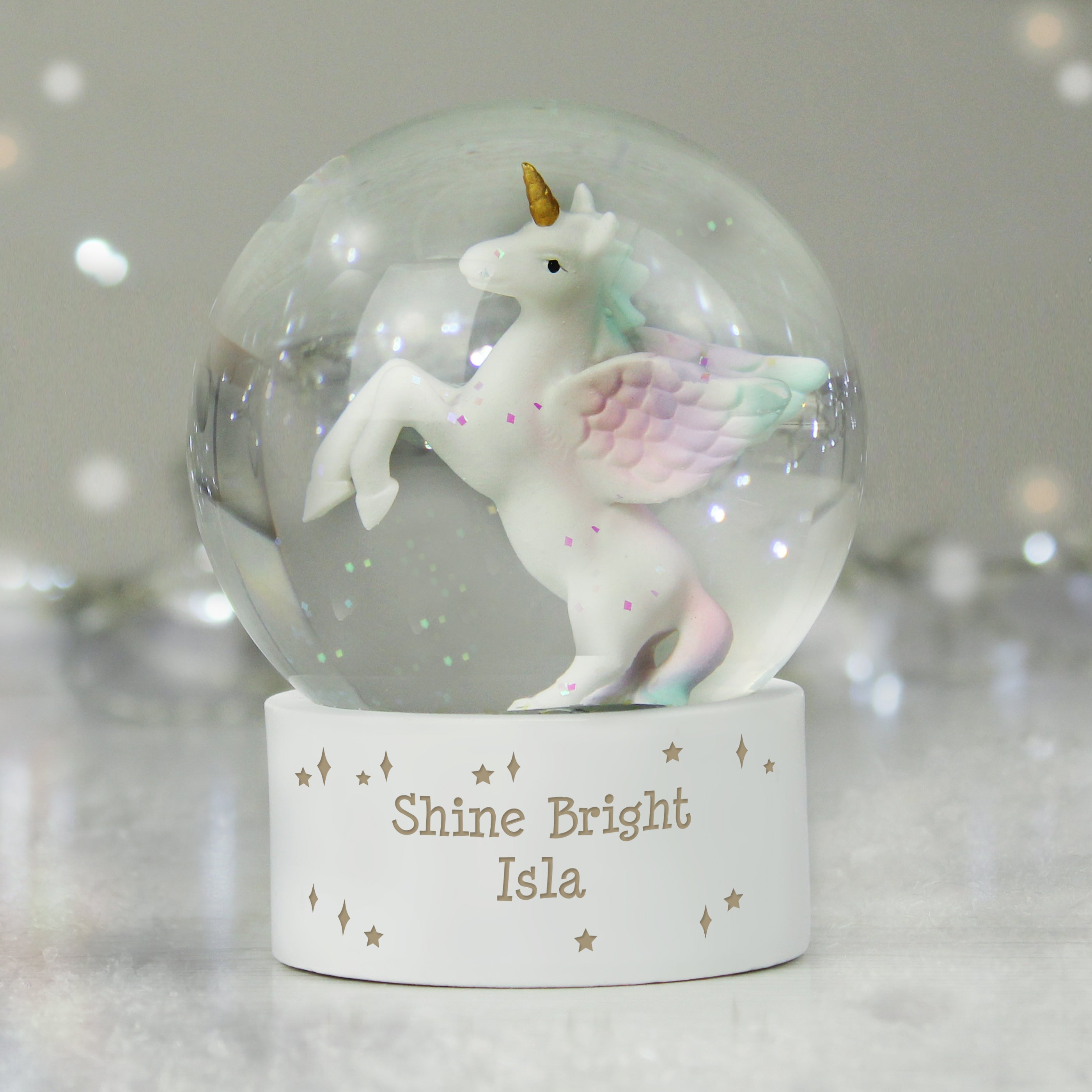 Personalized Unicorn Snow Globe - Custom Name & Photo - Magical Gift for Kids, Christmas, Birthdays - Perfect for Home Decor, Party Favors & Collectibles