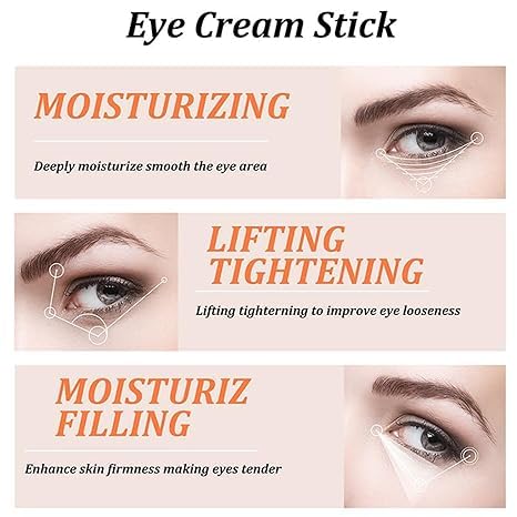 Lumibalm Retinol Eye Stick for Dark Circles & Wrinkles - Under Eye Cream Serum Treatment for Puffiness, Bags & Fine Lines - Portable Eye Care Stick for Travel & Daily Use (1Pc)