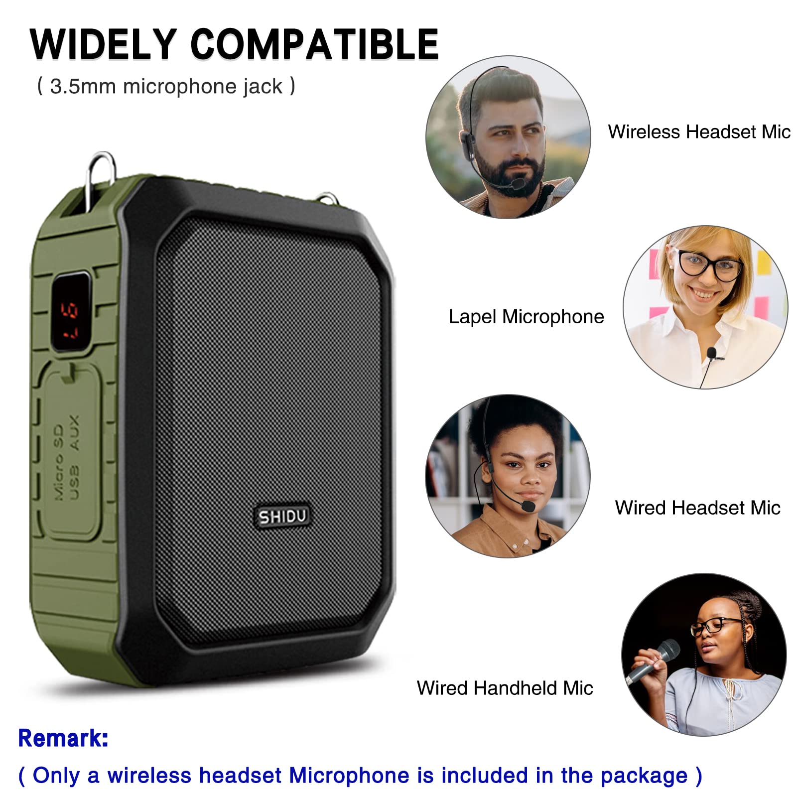 18W Wireless Bluetooth Voice Amplifier Headset - Rechargeable Waterproof Microphone for Teachers, Classroom & Outdoor Use - Portable Personal Voice Enhancer for Public Speaking, Presentations & Events