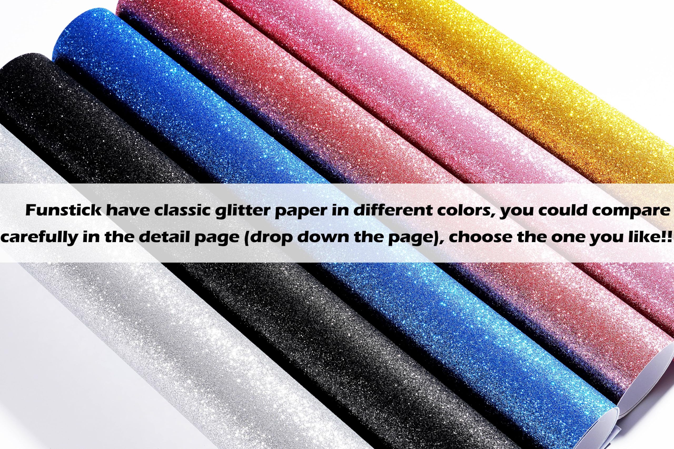 Royal Blue Glitter Cardstock Paper 15.8