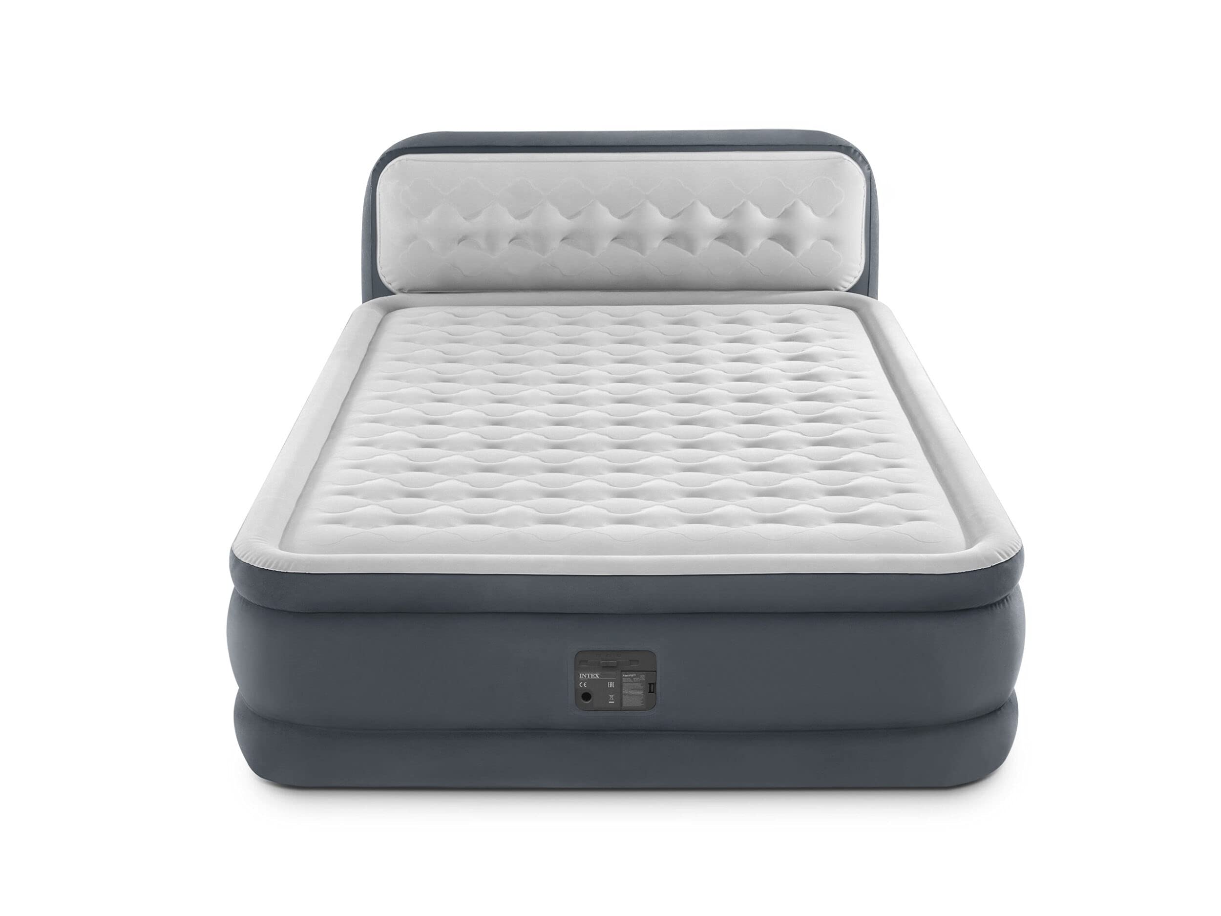 Intex 64448 Dura-Beam Fiber Tech Airbed with Built-in Electric Pump - 60