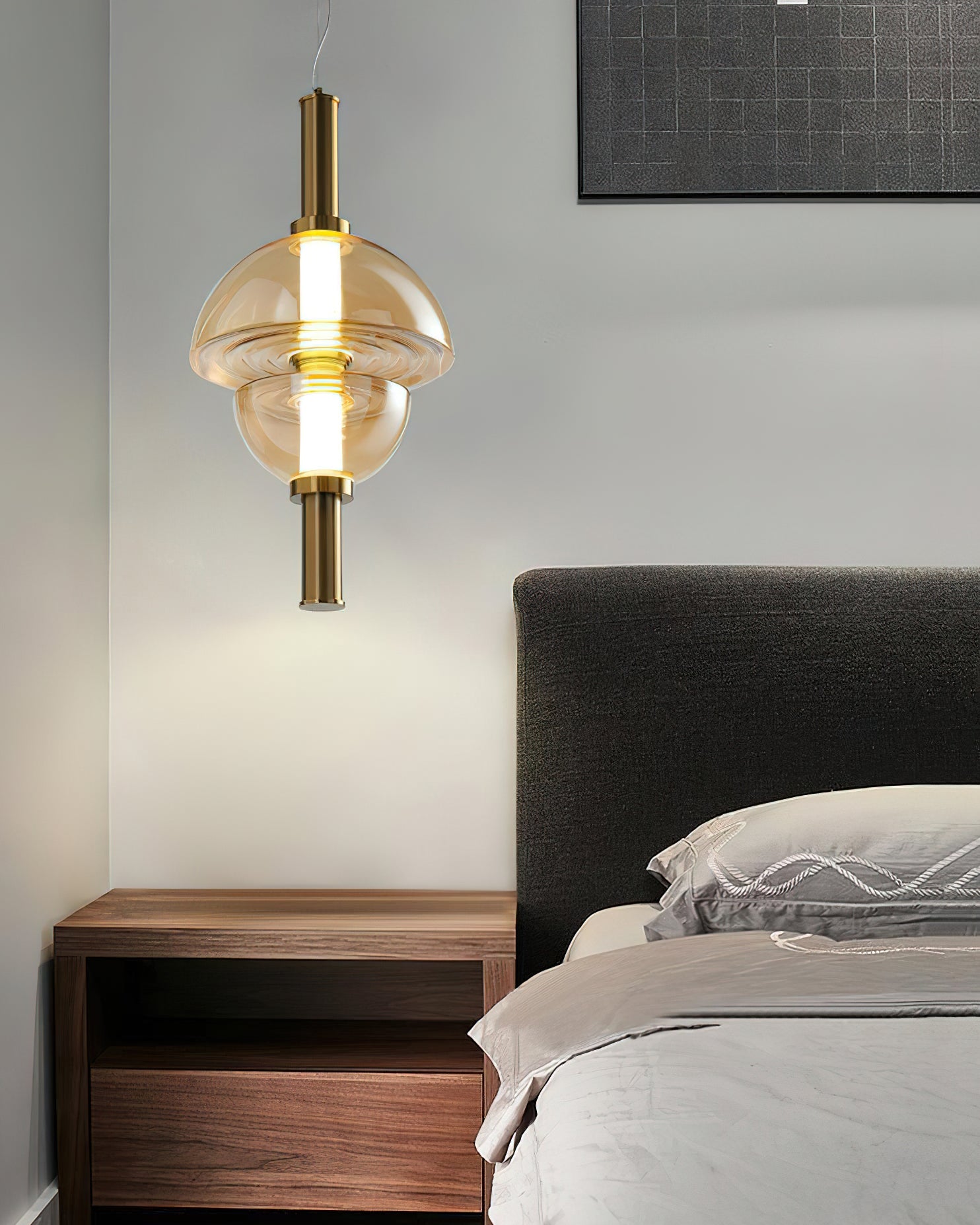 Aurora Luminosity Pendant Lamp - Modern Nordic Style LED Hanging Light for Bedroom, Living Room, Dining Room & Kitchen Decor