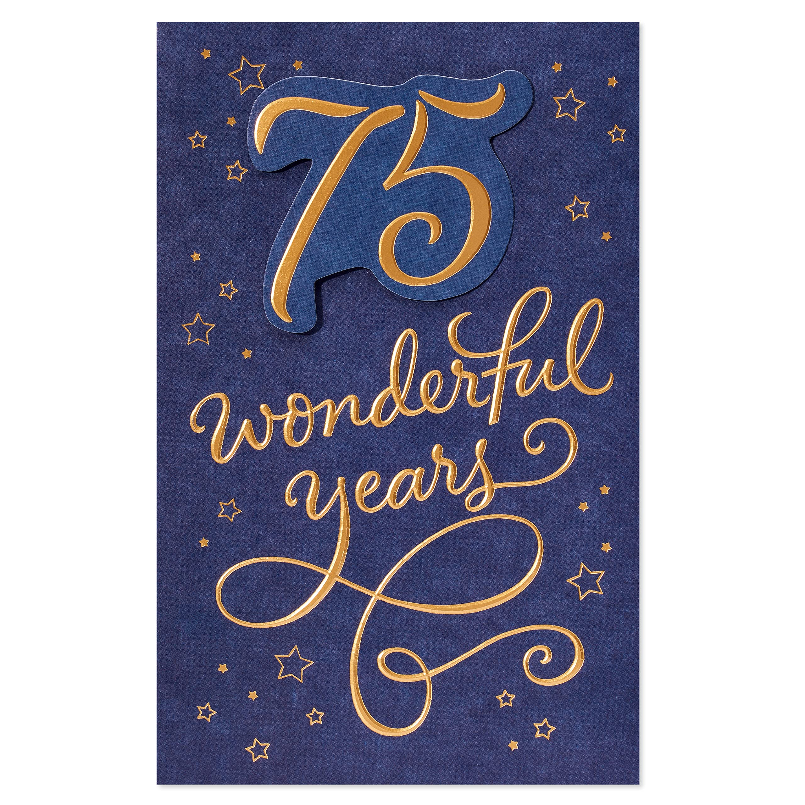 American Greetings 75th Birthday Card - Time To Celebrate - Perfect for Milestone Birthday Parties & Senior Celebrations