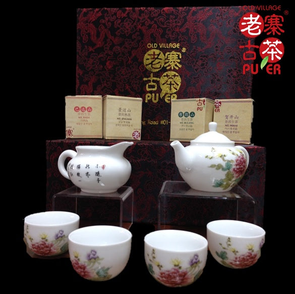 Premium Porcelain Tea Set of 6 Pieces from Jingdezhen - Handcrafted Chinese Floral Design Gift Set for Tea Lovers | Perfect for Home Tea Ceremonies, Gifts & Collectibles