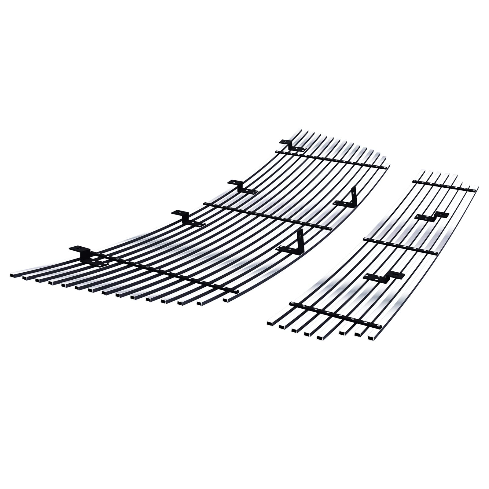 APS Compatible with Ford Expedition 2003-2006 Main Upper Lower Bumper Stainless Steel SS Billet Front Grill Grille Insert Combo RE-F87993A - Upgrade Your Truck's Style for Off-Road Adventures & Car Shows
