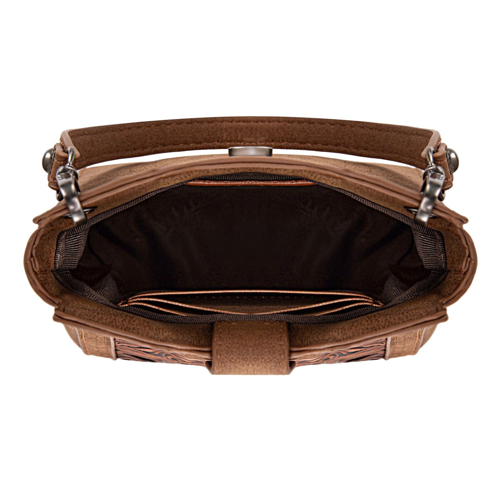 Trinity Ranch Floral Tooled Leather Mini Crossbody Bag for Women - Perfect for Casual Outings, Date Nights & Travel Accessories