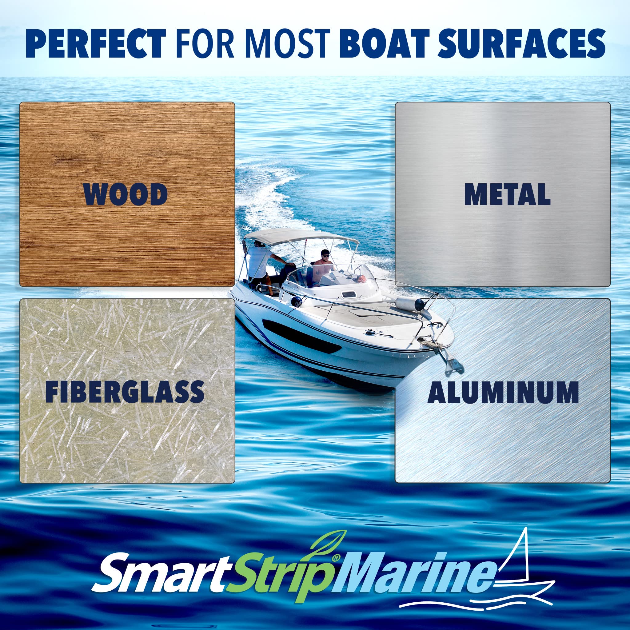 Smart Strip Marine Paint Remover - Effective for Wood, Fiberglass, Metal & Aluminum Boats - Removes Up to 15 Layers of Polyurethane & Acrylic Marine Coatings - Indoor & Outdoor Use - 5 Gallon - Perfect for Boat Restoration, Dock Maintenance & Marine Surface Prep