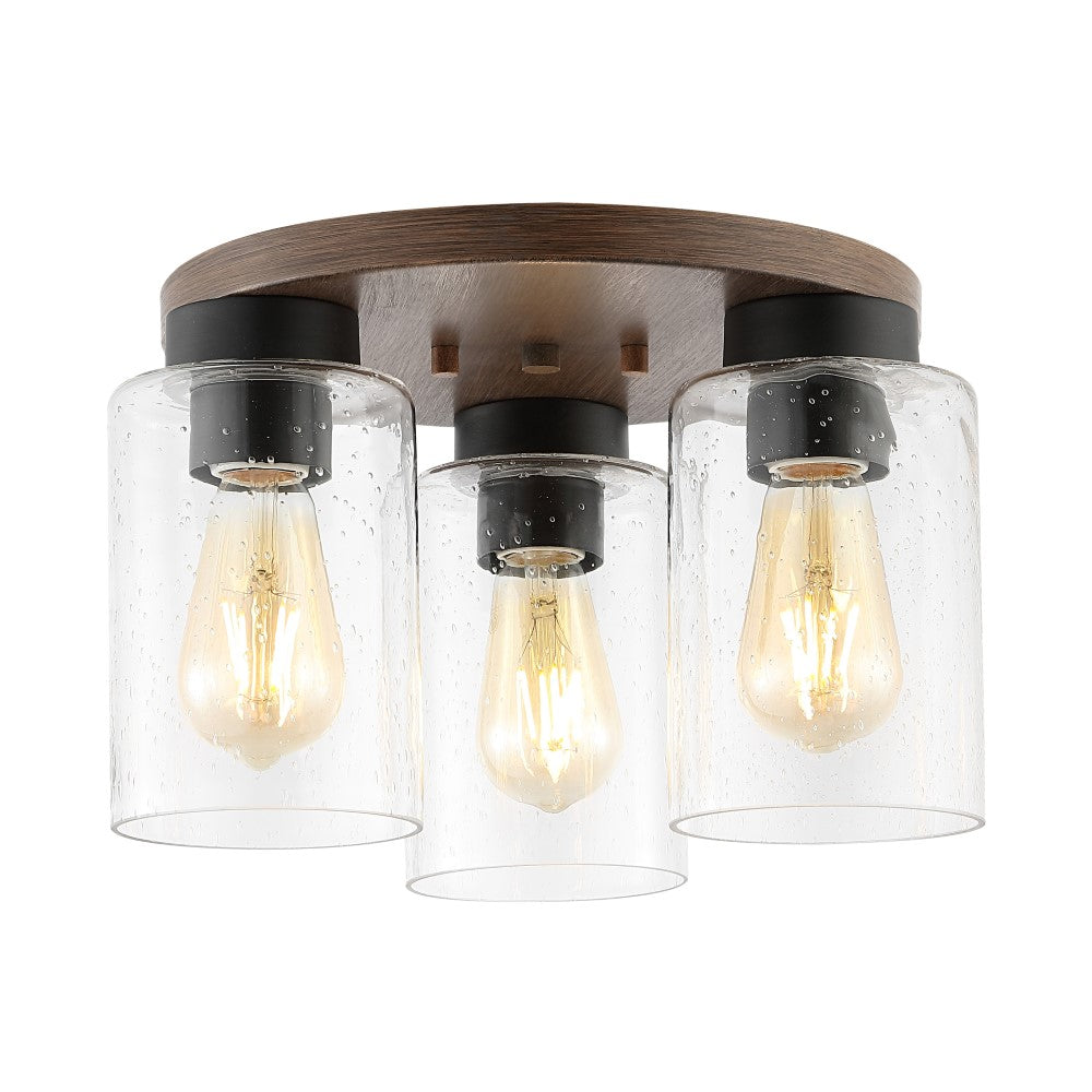Bohemian Farmhouse LED Semi Flush Mount Light Fixture - 13