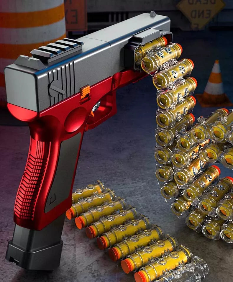 Electric Full Auto Belt Fed Foam Blaster - Automatic Foam Dart Toy Gun for Outdoor Battles & Nerf War Games | Perfect for Backyard Play, Team Competitions & Birthday Parties