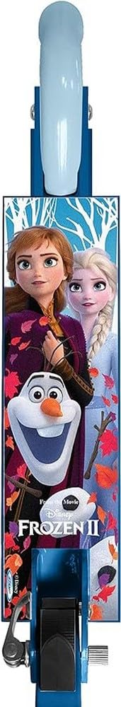 Disney Frozen II Folding Scooter - Anna & Elsa Themed Blue Kick Scooter for Kids | Portable & Adjustable | Perfect for Outdoor Play, Park Rides & Birthday Gifts