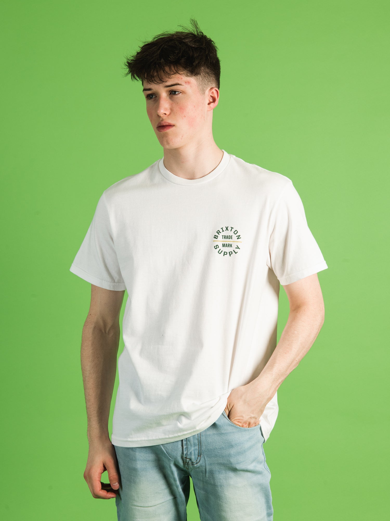 Brixton Oath V Neck T-Shirt for Men & Women - Soft Cotton Casual Tee - Perfect for Everyday Wear, Street Style & Clearance Sale