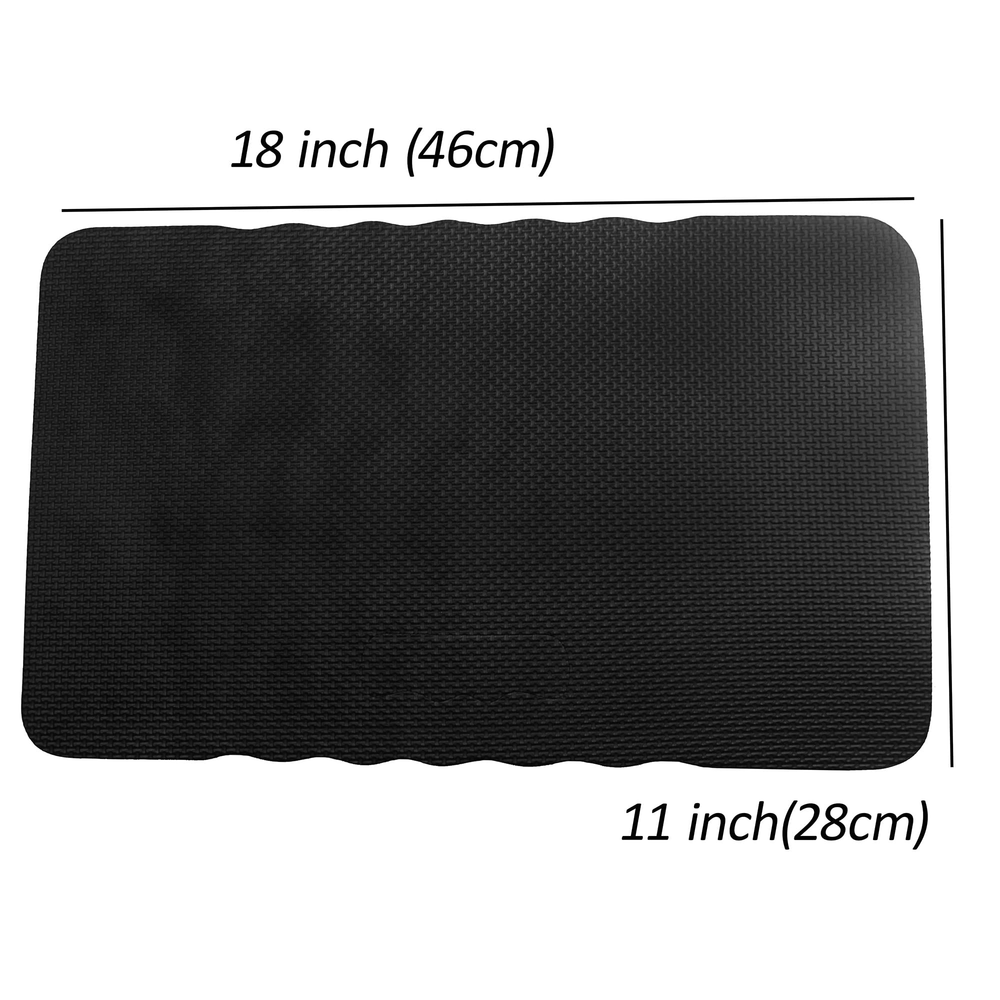2pcs Premium Thick Kneeling Pad - 18x11 Inch Soft EVA Knee Pads for Gardening, Baby Bath & Floor Protection - Comfortable Outdoor Cushions for Women, Seniors & Kids - Ideal for Gardening, Bath Time & Home Cleaning (Black)