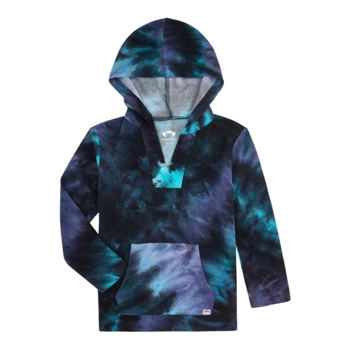 Tie Dye Baja Terry Hoodie for Men & Women - Soft Cotton Pullover Sweatshirt for Beach, Festival & Casual Wear