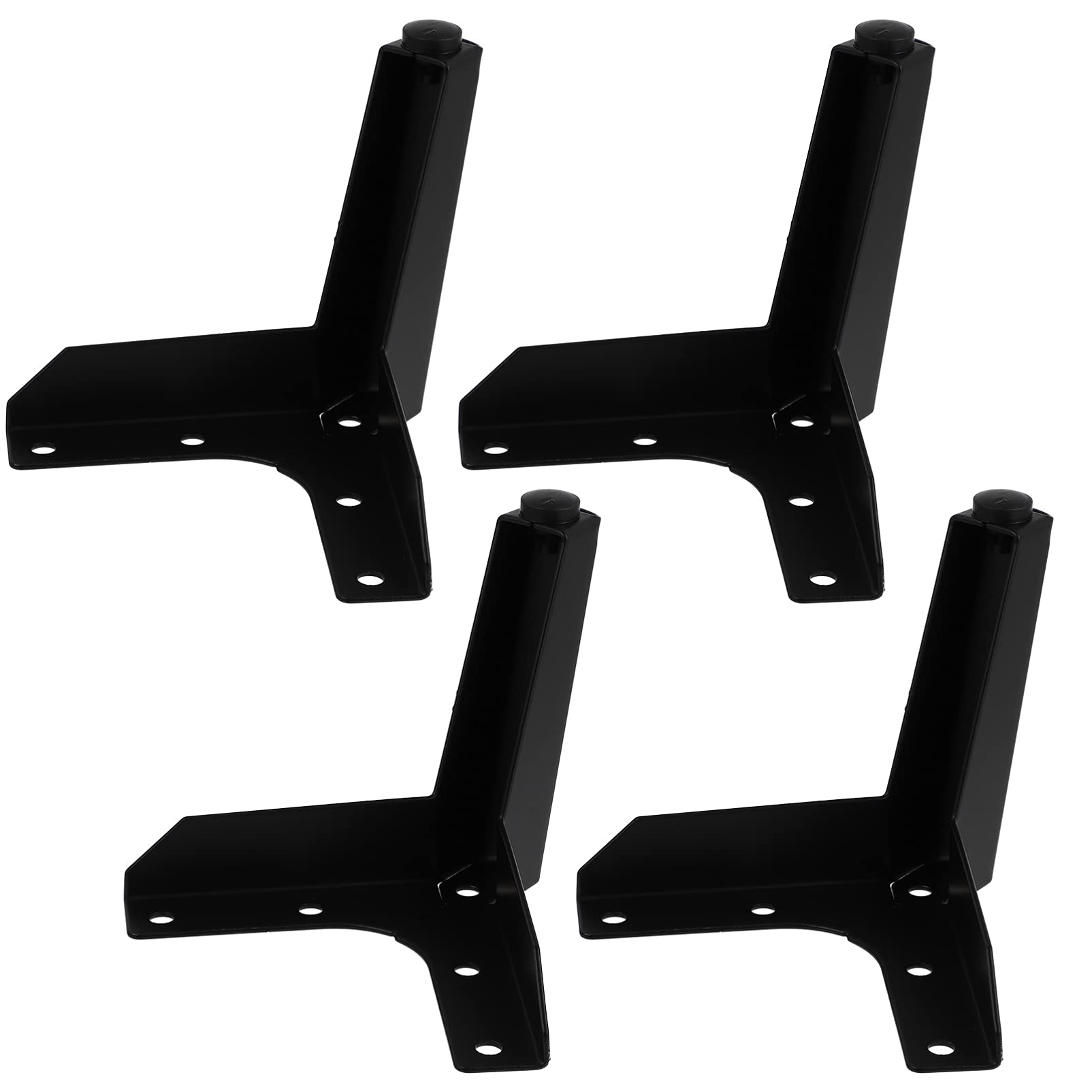 DOITOOL 4Pcs Black Metal Furniture Legs - Modern Sofa Replacement Feet for Table, Cupboard, Kitchen Couch & Bookcase - Durable & Stylish Home Decor Upgrade for Living Room, Bedroom & Office