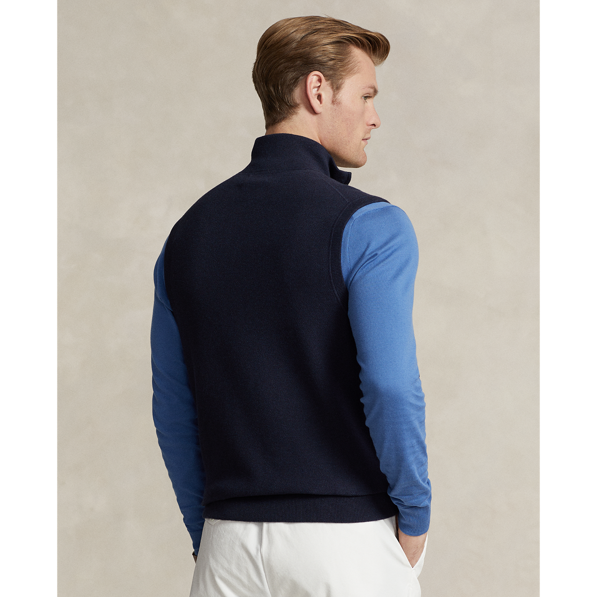 Men's Full Zip Fleece Sweater Vest - Lightweight Warm Layering for Outdoor Hiking & Casual Wear