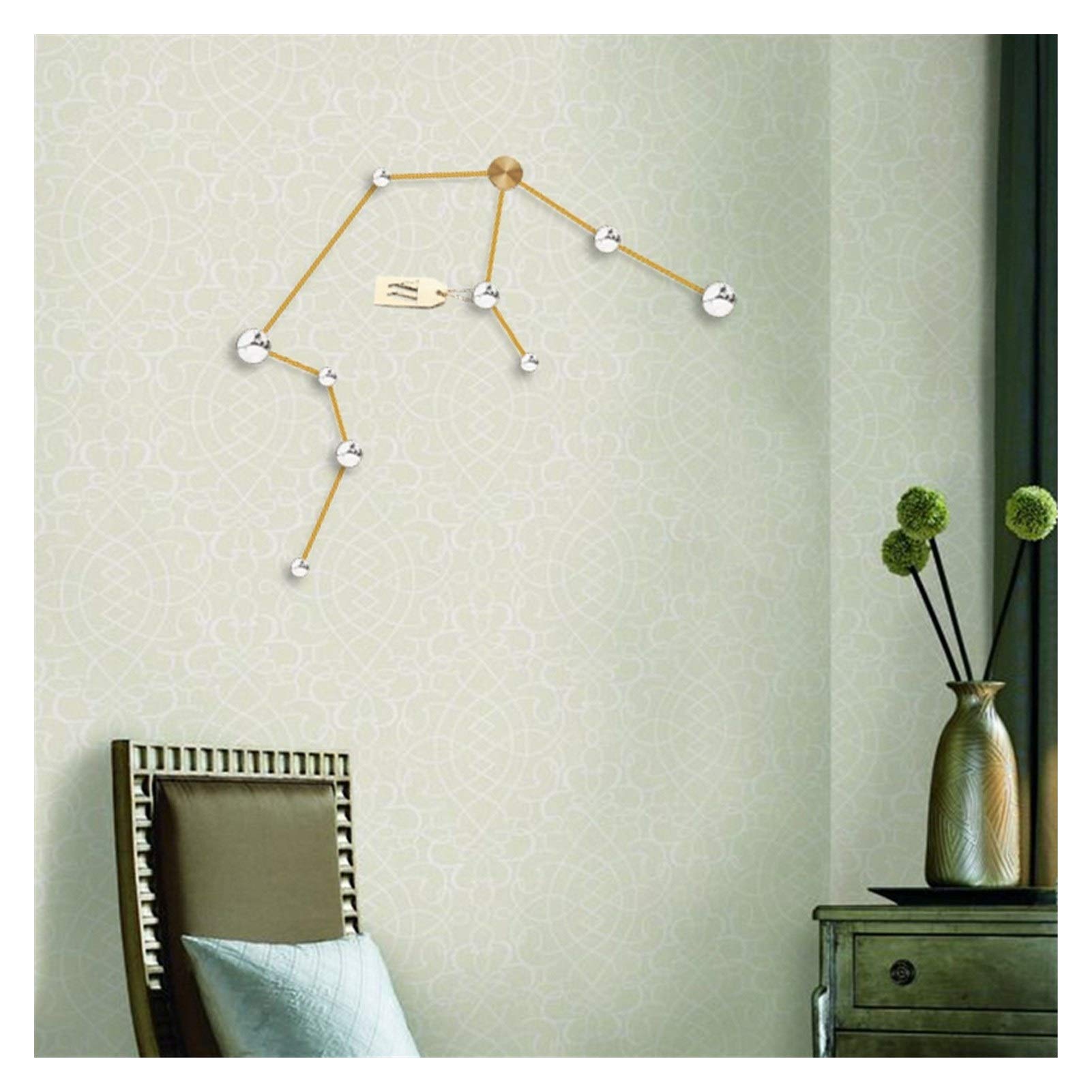 Farmhouse Wall Mounted Coat Rack - European Style Constellation Hooks for Jackets, Hats & Bags | Multifunctional Entryway Organizer for Home Decor (Aquarius Color) - Perfect for Hallway, Bedroom or Mudroom Storage