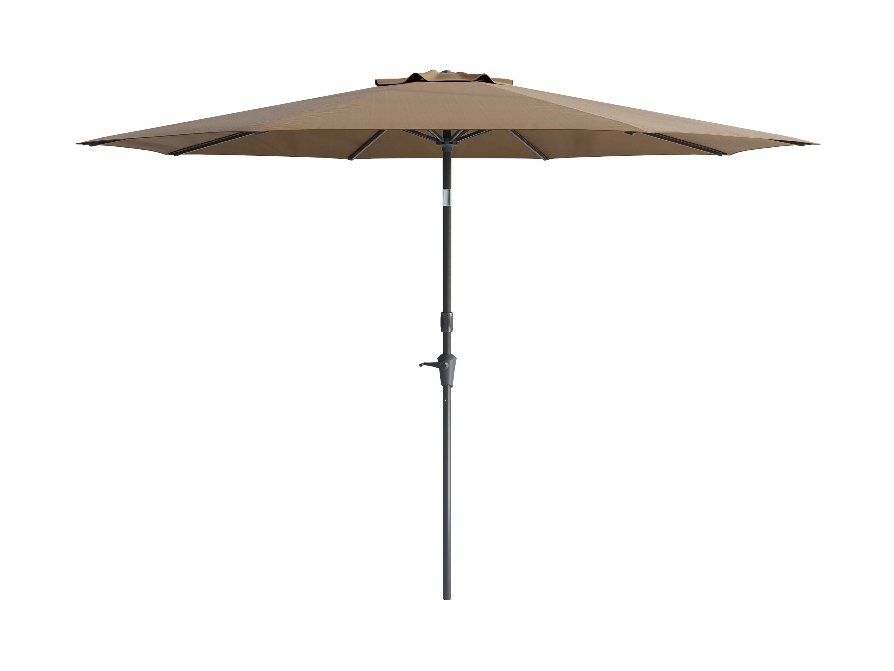 10ft Wind Resistant Sandy Brown Patio Umbrella - Outdoor Cantilever Market Umbrella for Poolside, Beach, Backyard & Garden Parties