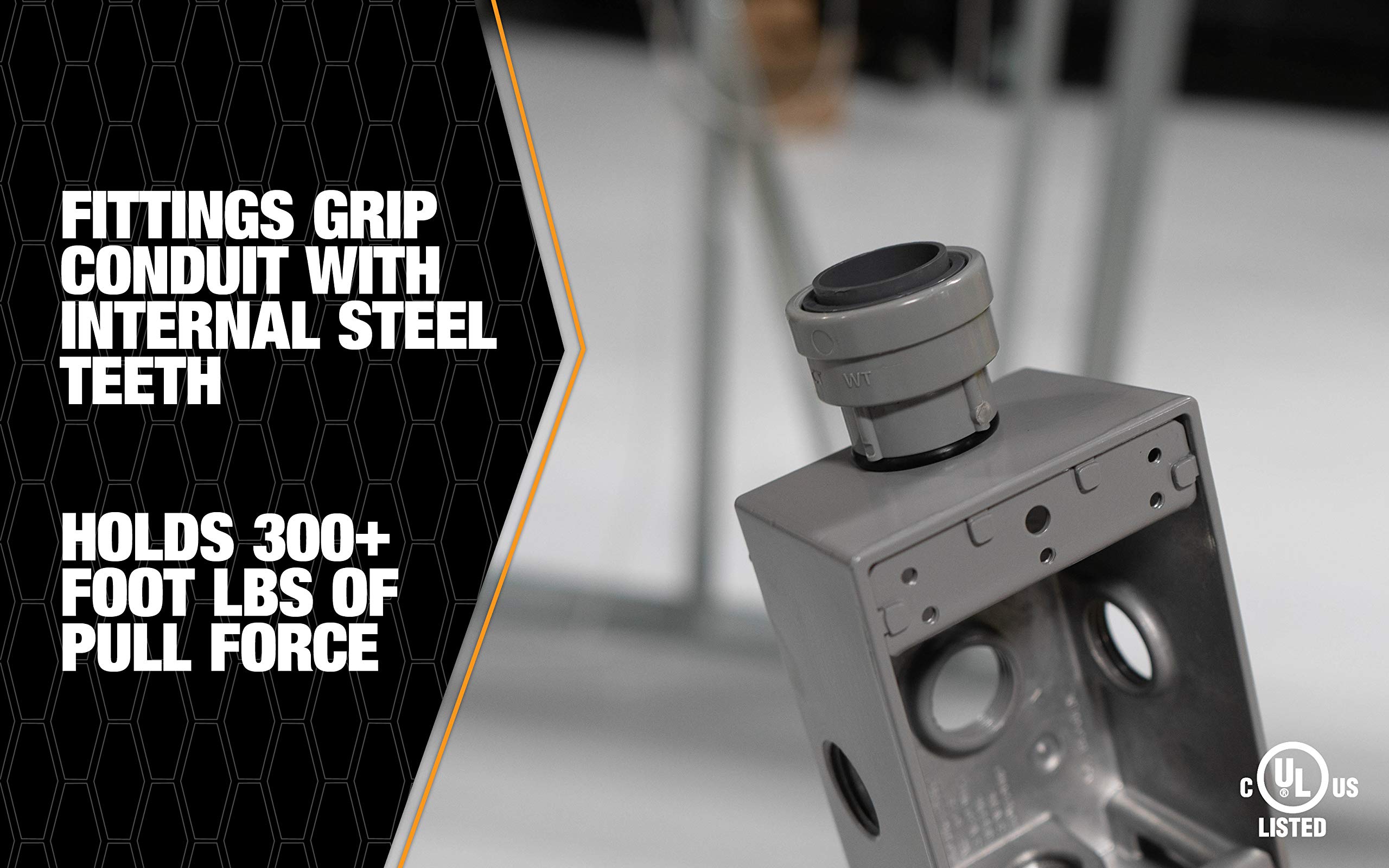 Southwire P-MA-075WT 30-Pack Gray PVC Male Adapter with Push Install & Removal Tool - 3/4