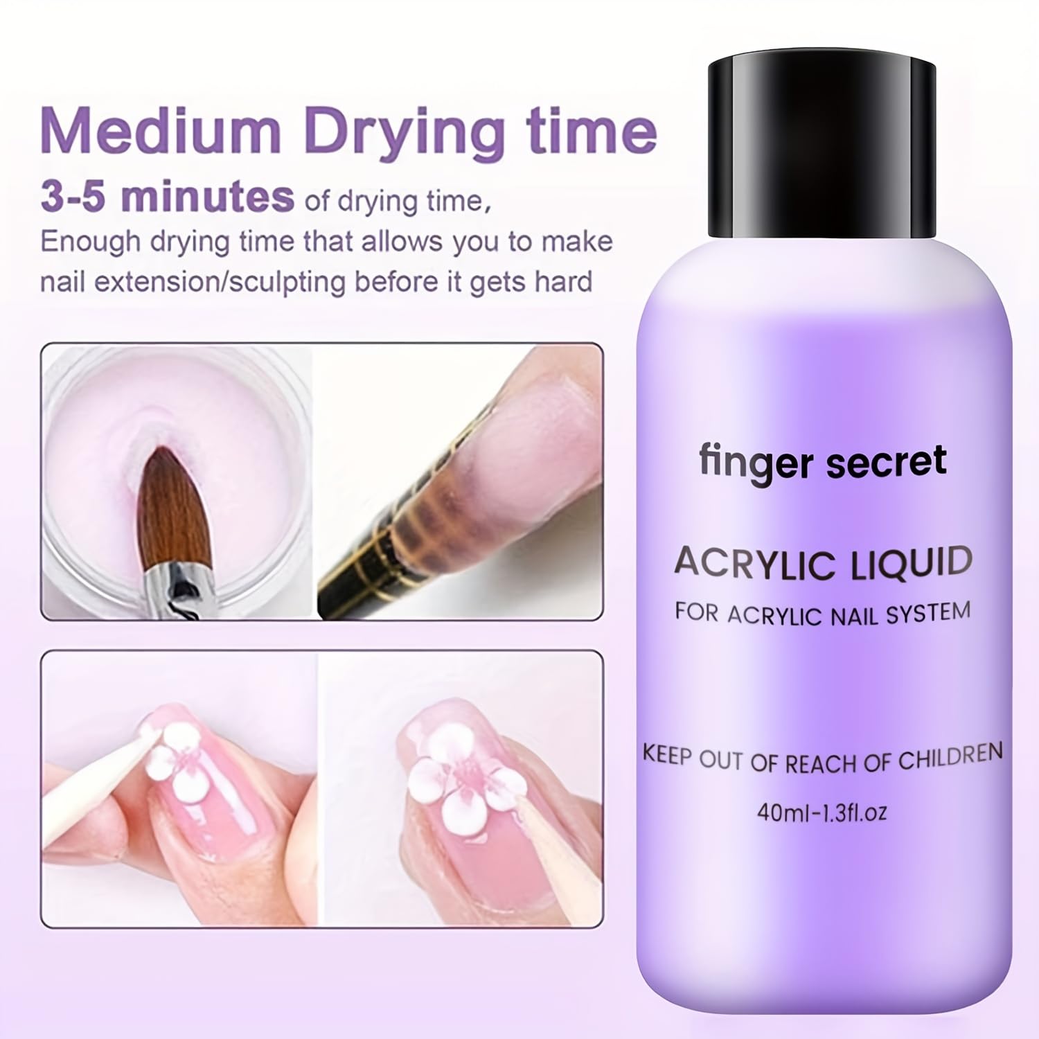 Professional Acrylic Nail Kit with 3 Colors Powder & Liquid Set - Complete Manicure Tools for DIY Nail Art & Salon Quality Home Manicures - Perfect for Beginners, Professionals & Nail Enthusiasts (A2)