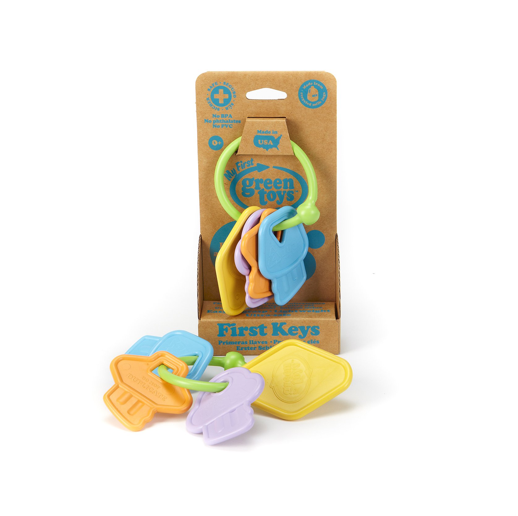 Green Toys First Keys - Eco-Friendly Baby Toy for Early Learning & Motor Skills Development | Perfect for Teething, Sensory Play & Toddler Gift