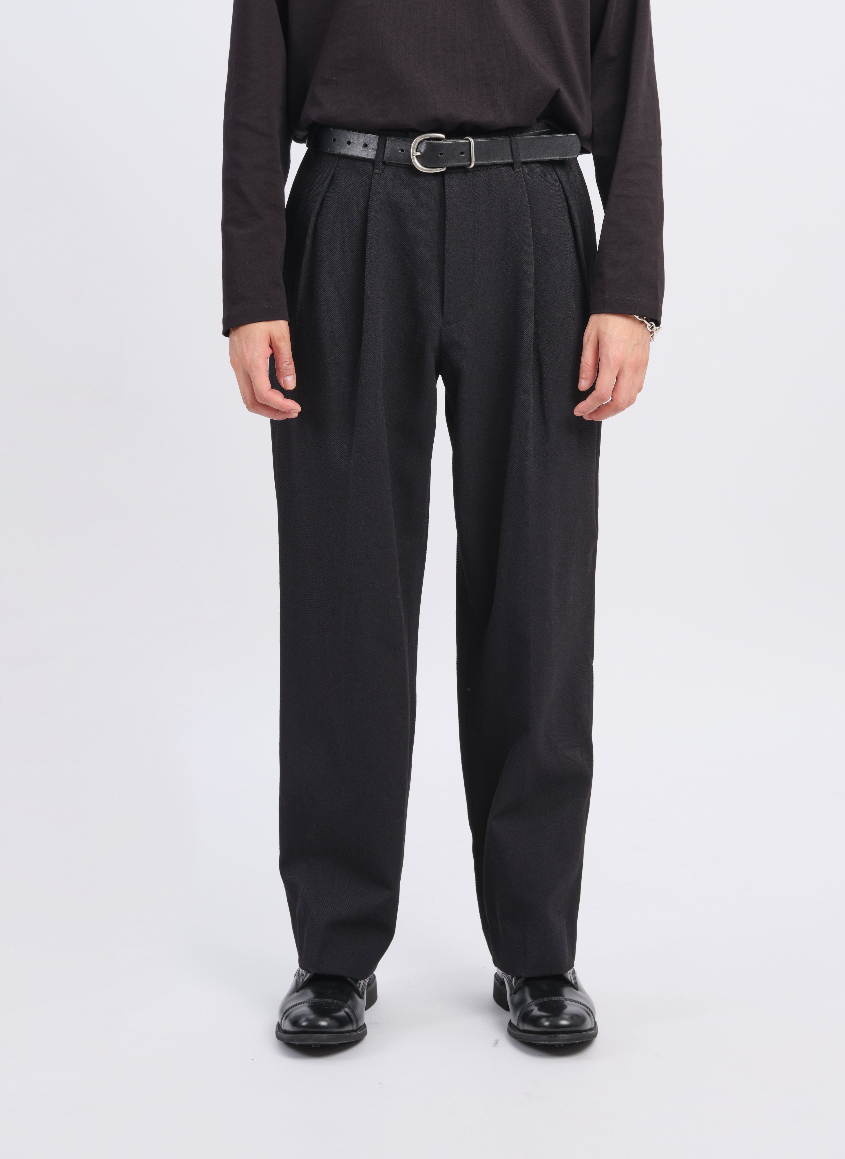 Solotex Garbardine Work Pants - Wide Tapered Fit Professional Trousers [P15] | Durable Office Wear & Business Casual Pants for Men