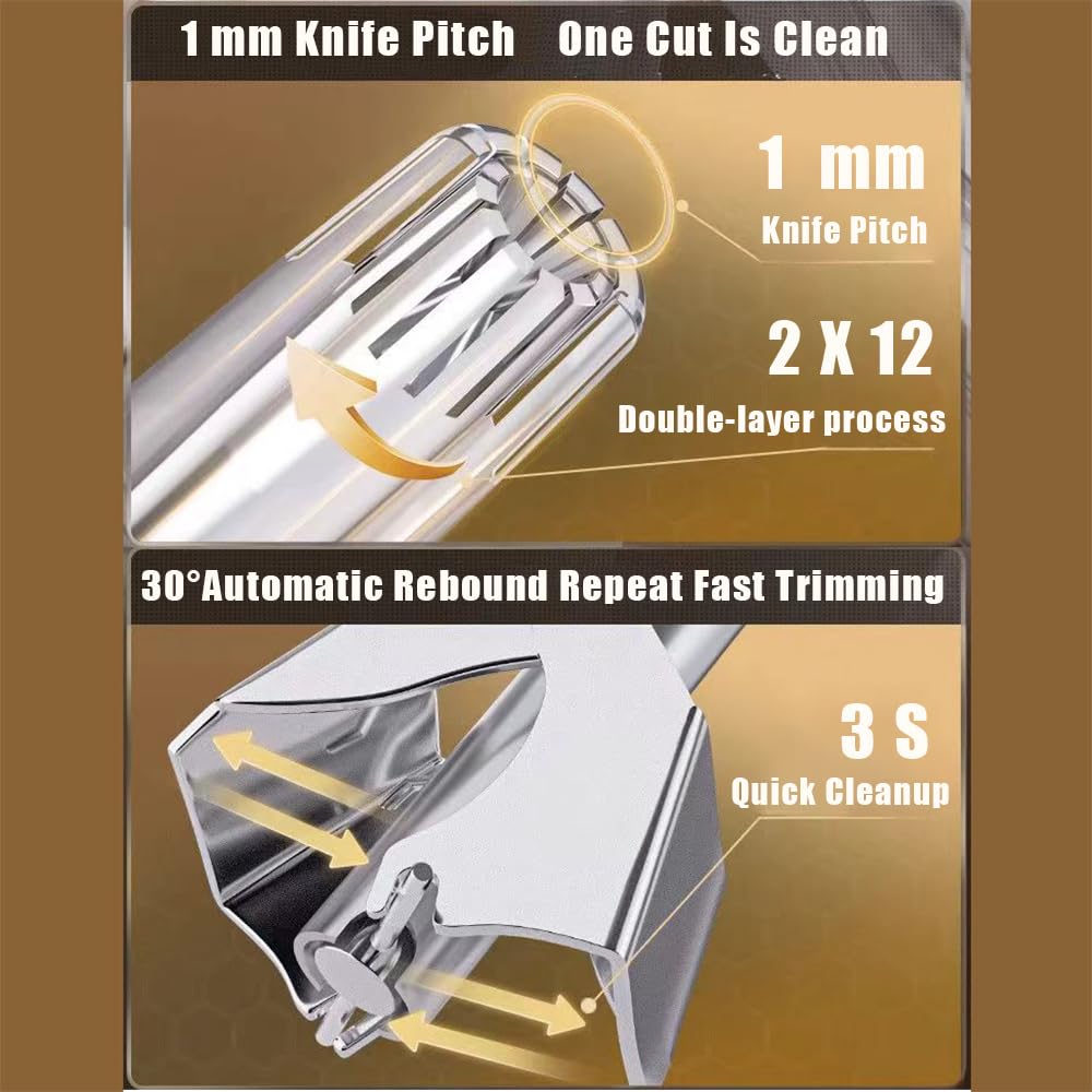 Stainless Steel Manual Nose Hair Trimmer for Men & Women - 12 Teeth V Blade, Waterproof, Painless, Battery-Free Nasal Hair Clipper with Cleaning Brush & Travel Case - Perfect for Travel, Grooming, and Personal Care