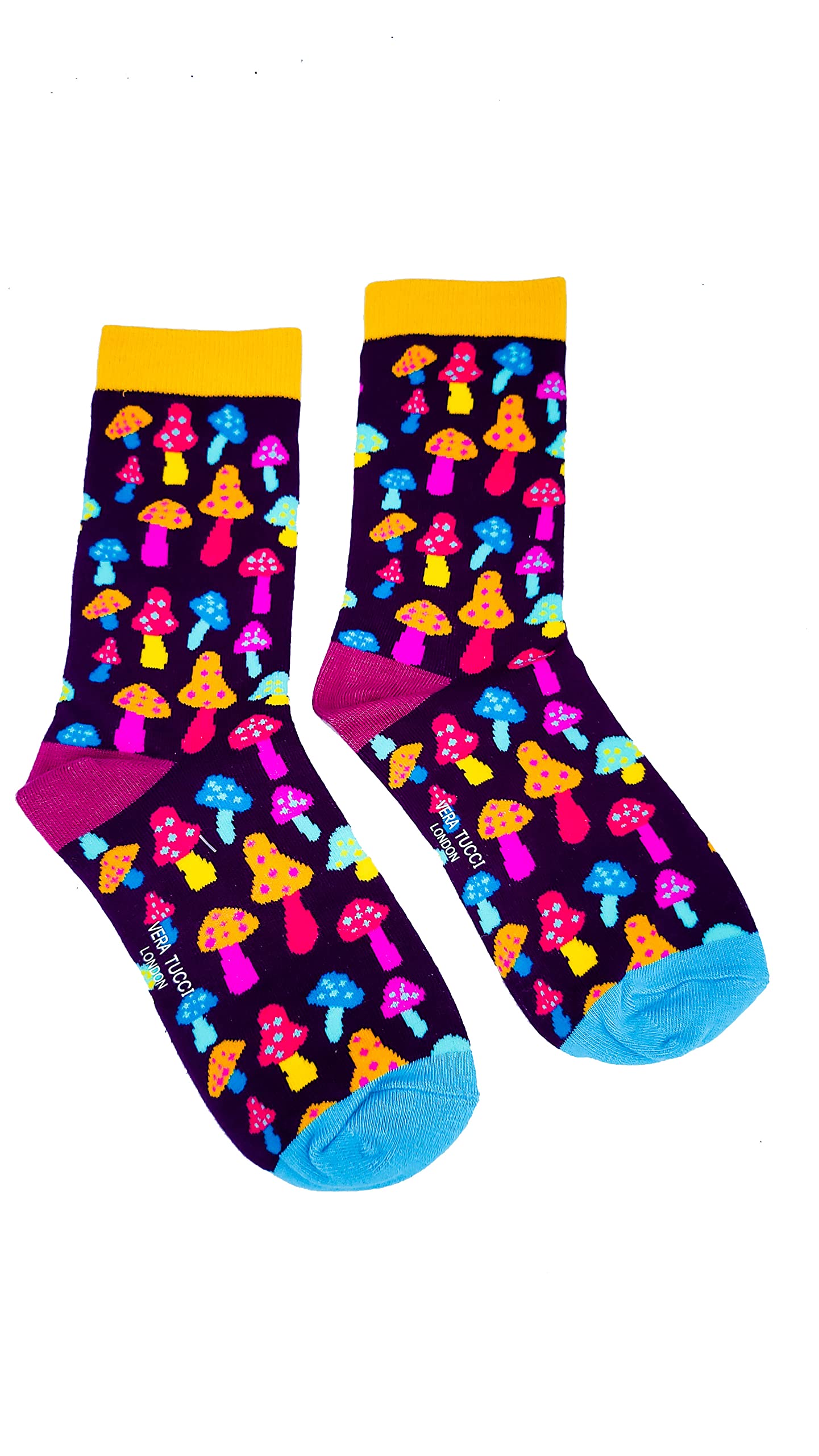 Vera Tucci Men's Luxury Multicolor Patterned Socks - Soft Fluffy Thermal Slipper Socks Multipack for Winter | Designer Socks for Men with Stylish Patterns | Perfect for Home, Office & Gifting